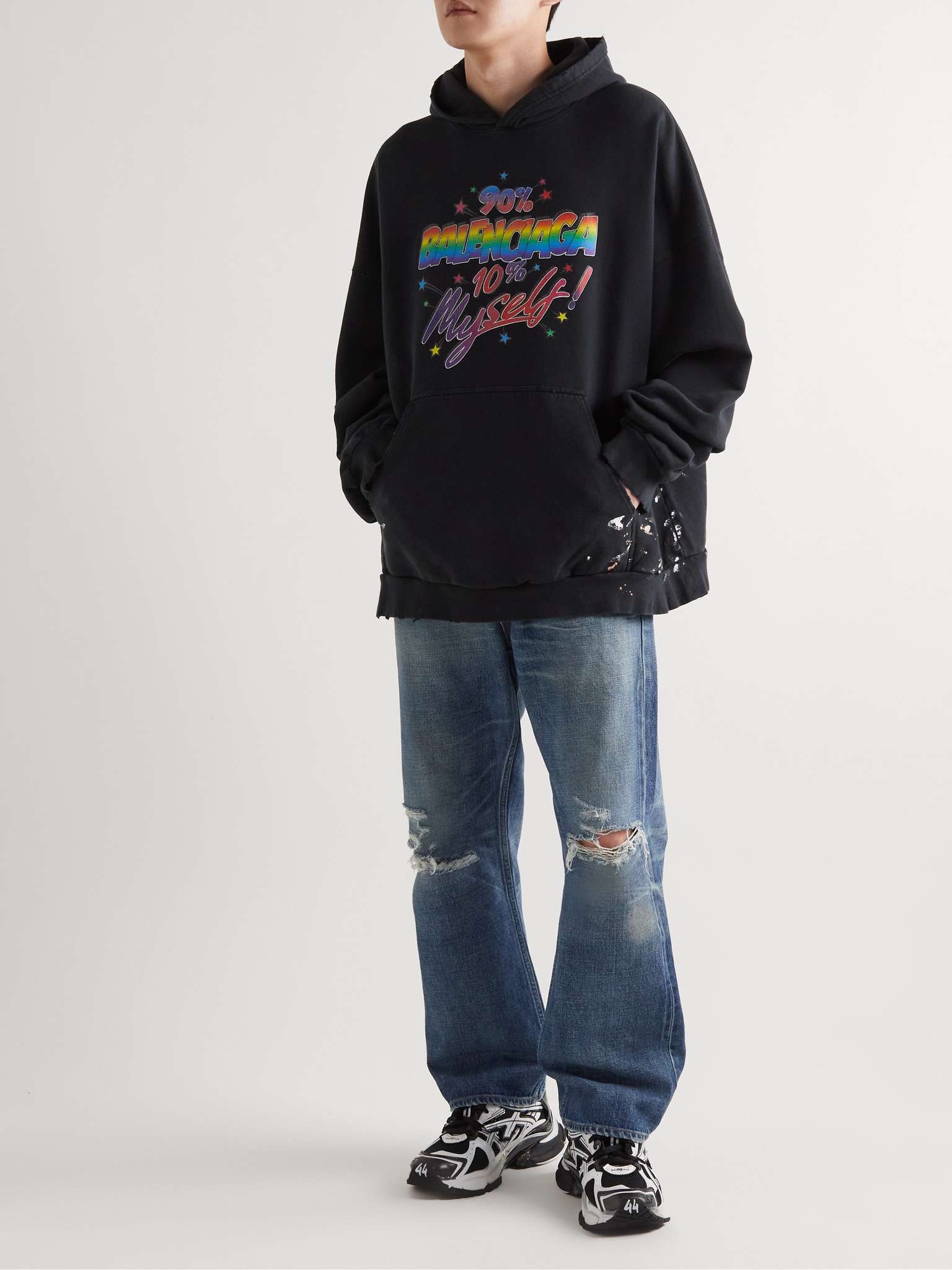 Oversized Printed Cotton-Jersey Hoodie - 2