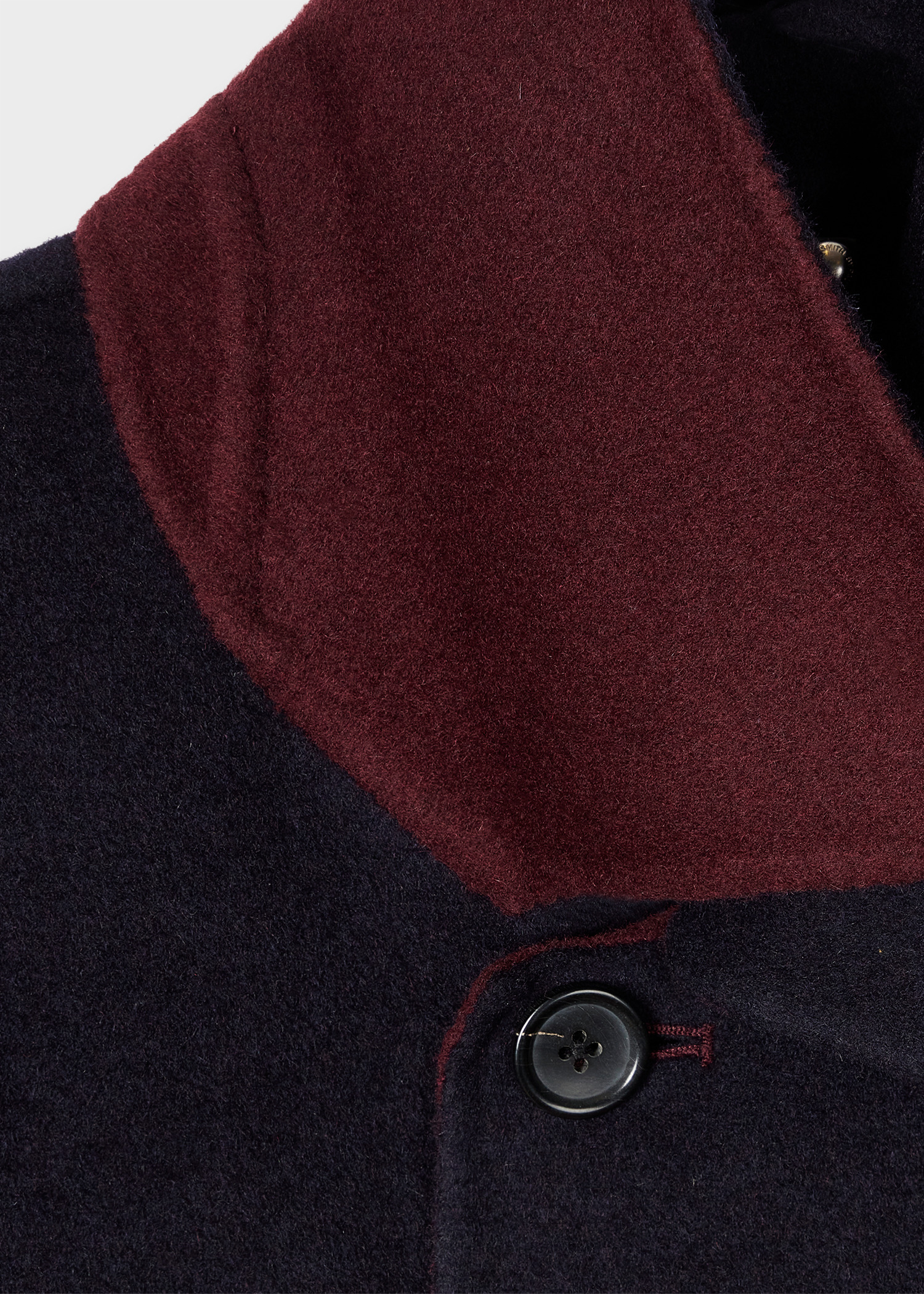 Navy Double-Face Wool-Blend Short Coat - 2