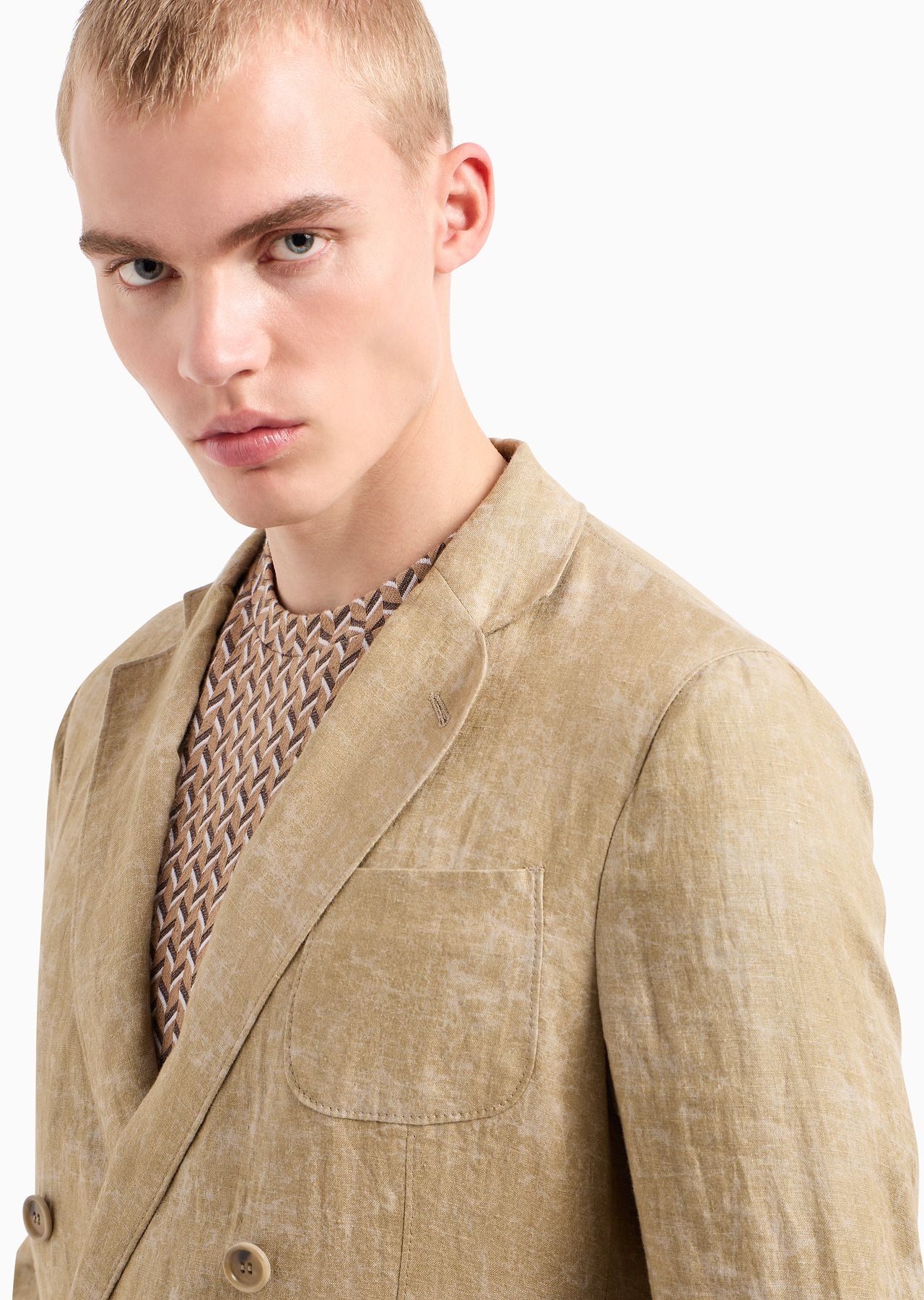 Upton line linen double-breasted jacket - 5