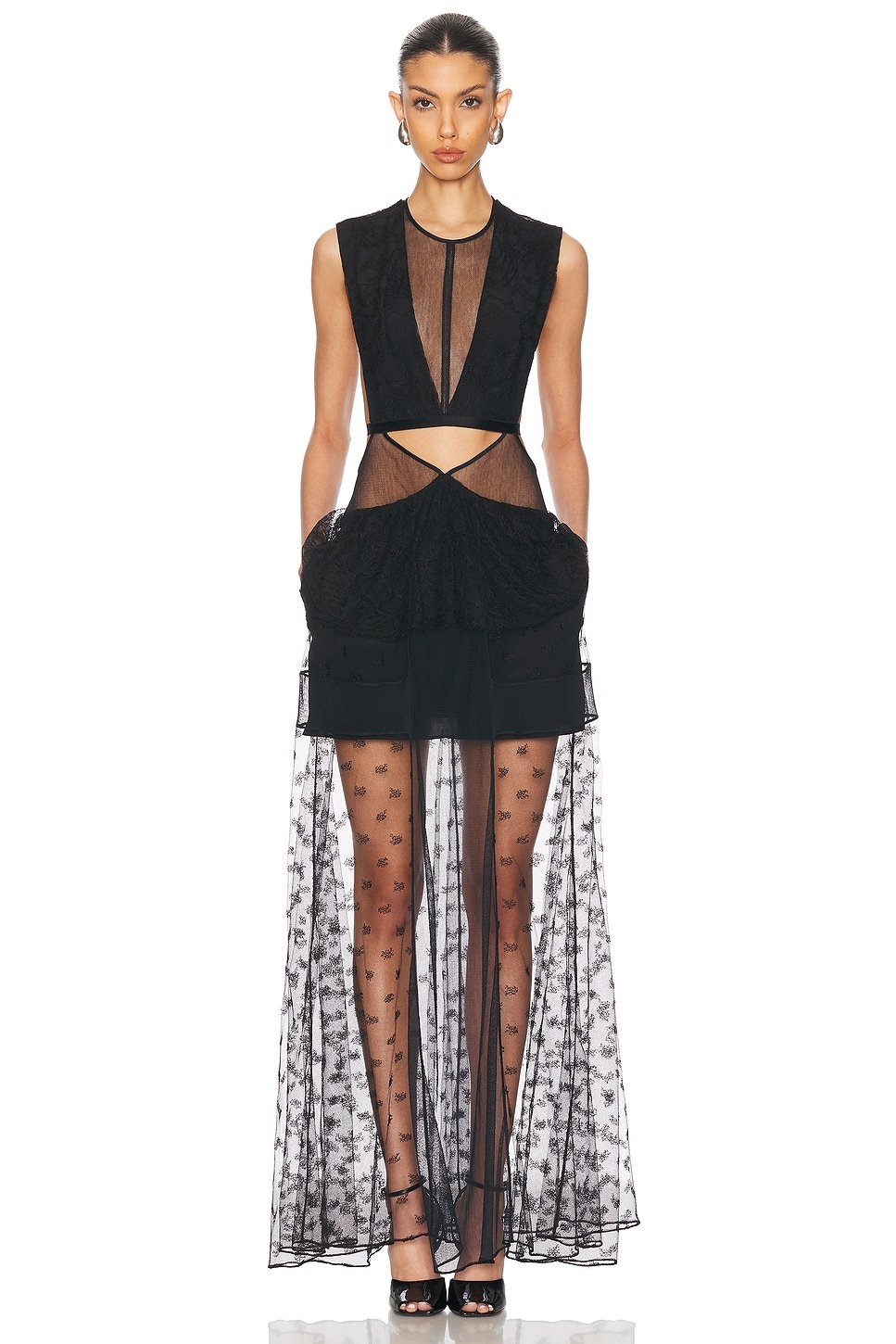 Chantilly Lace Maxi Dress - 4