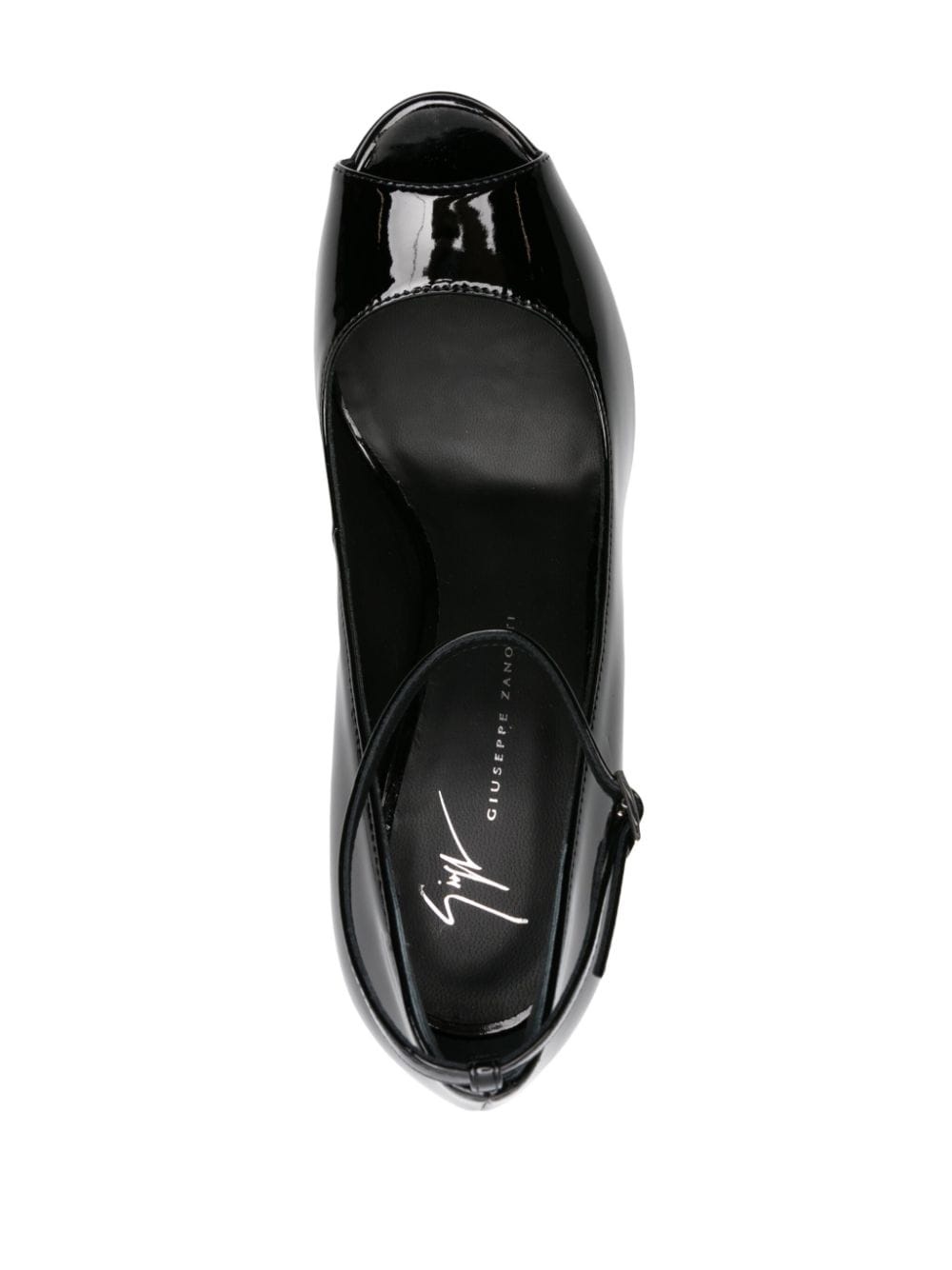 Aida 150mm patent peep-toe pumps - 4