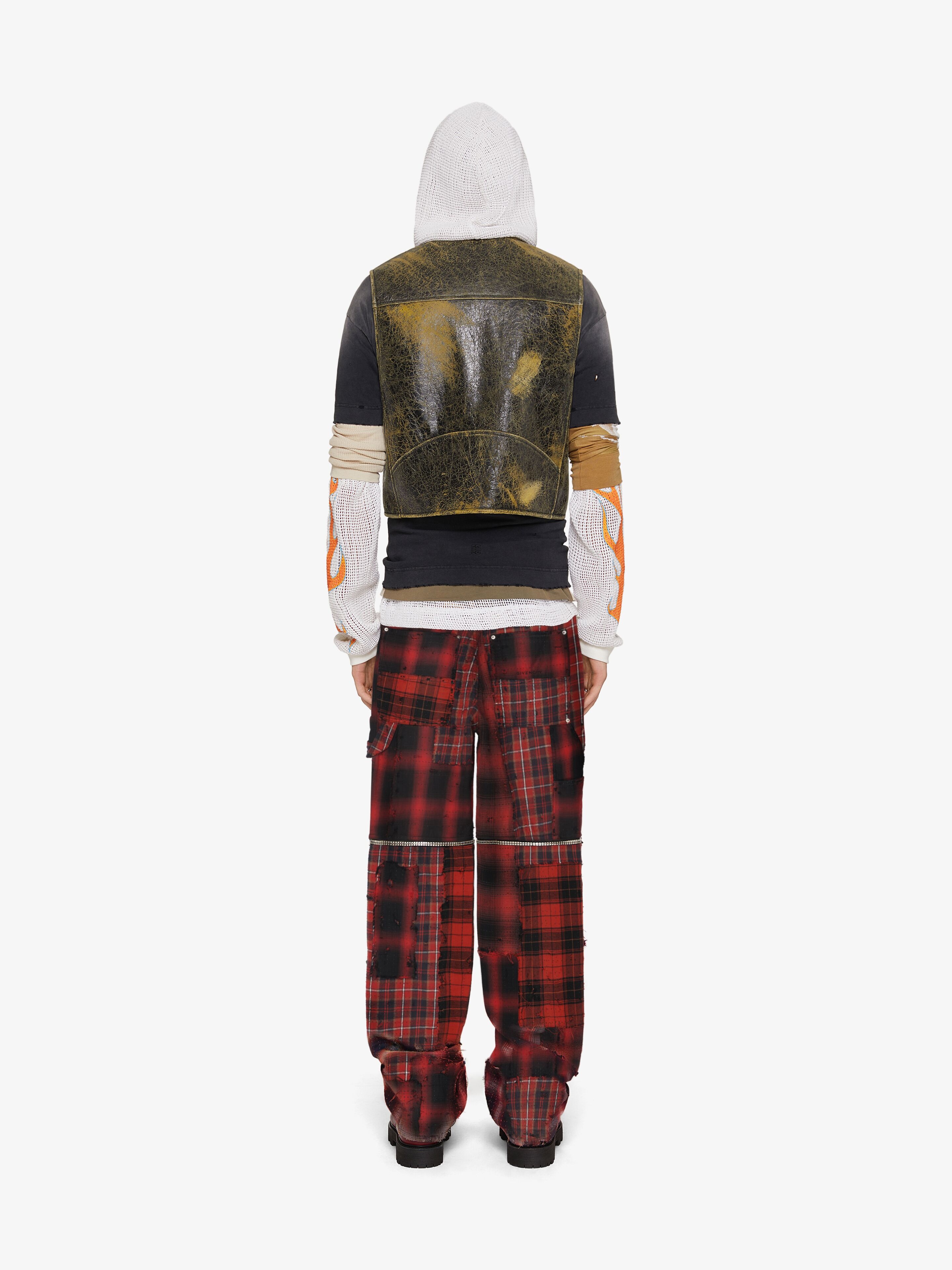 TWO IN ONE DETACHABLE PANTS IN BORO-EFFECT DESTROYED DENIM - 4