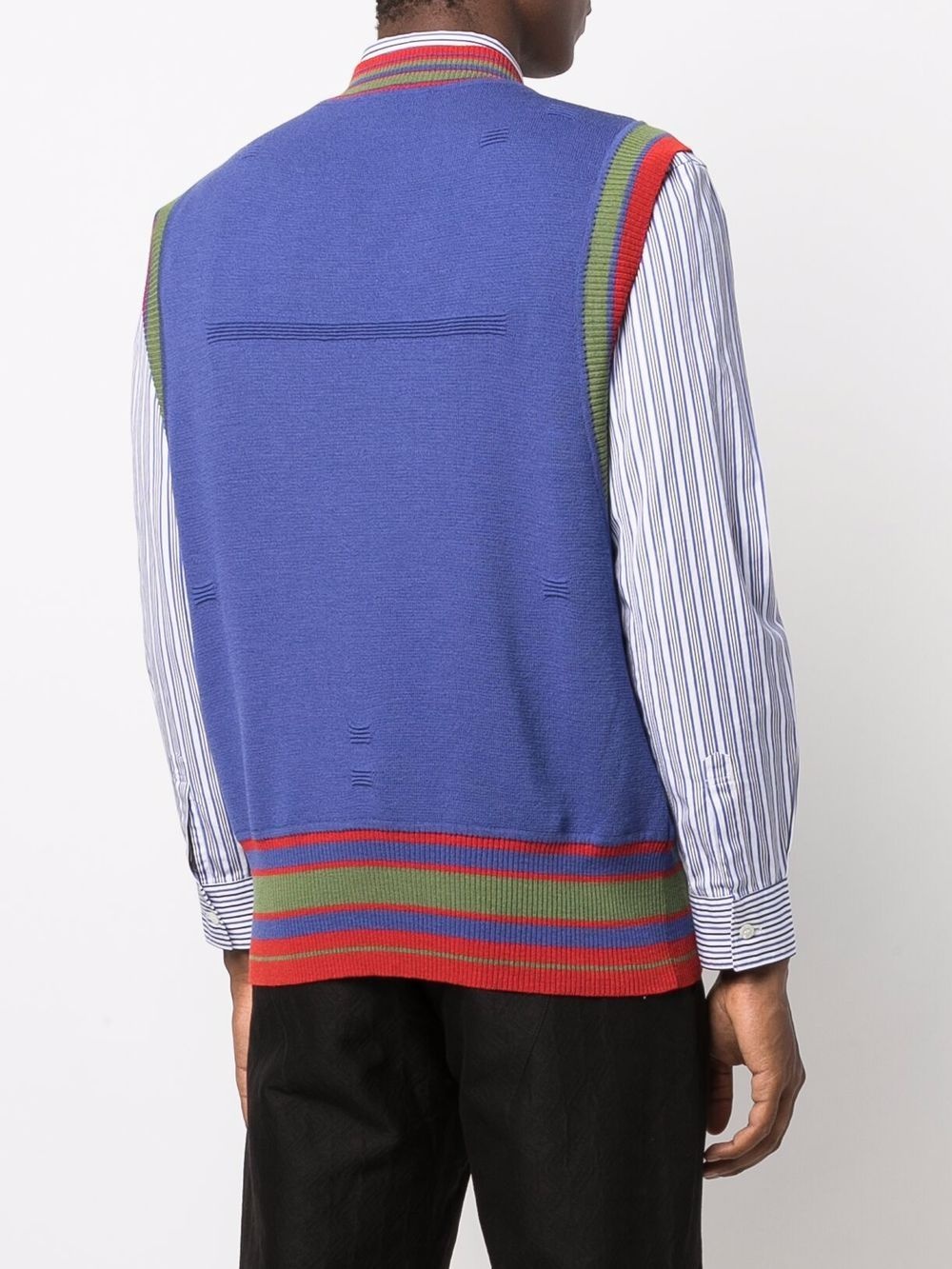 Dorset striped-knit vest - 4