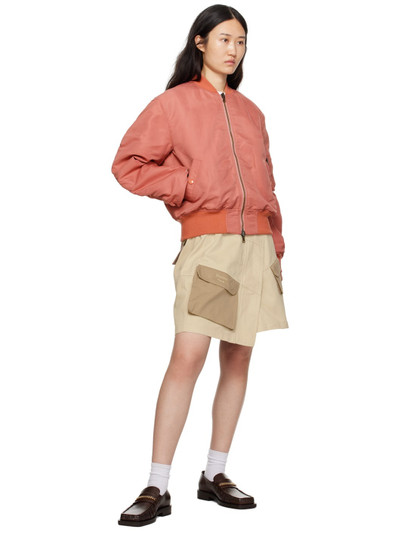 Martine Rose Beige Wrap Midi Skirt outlook