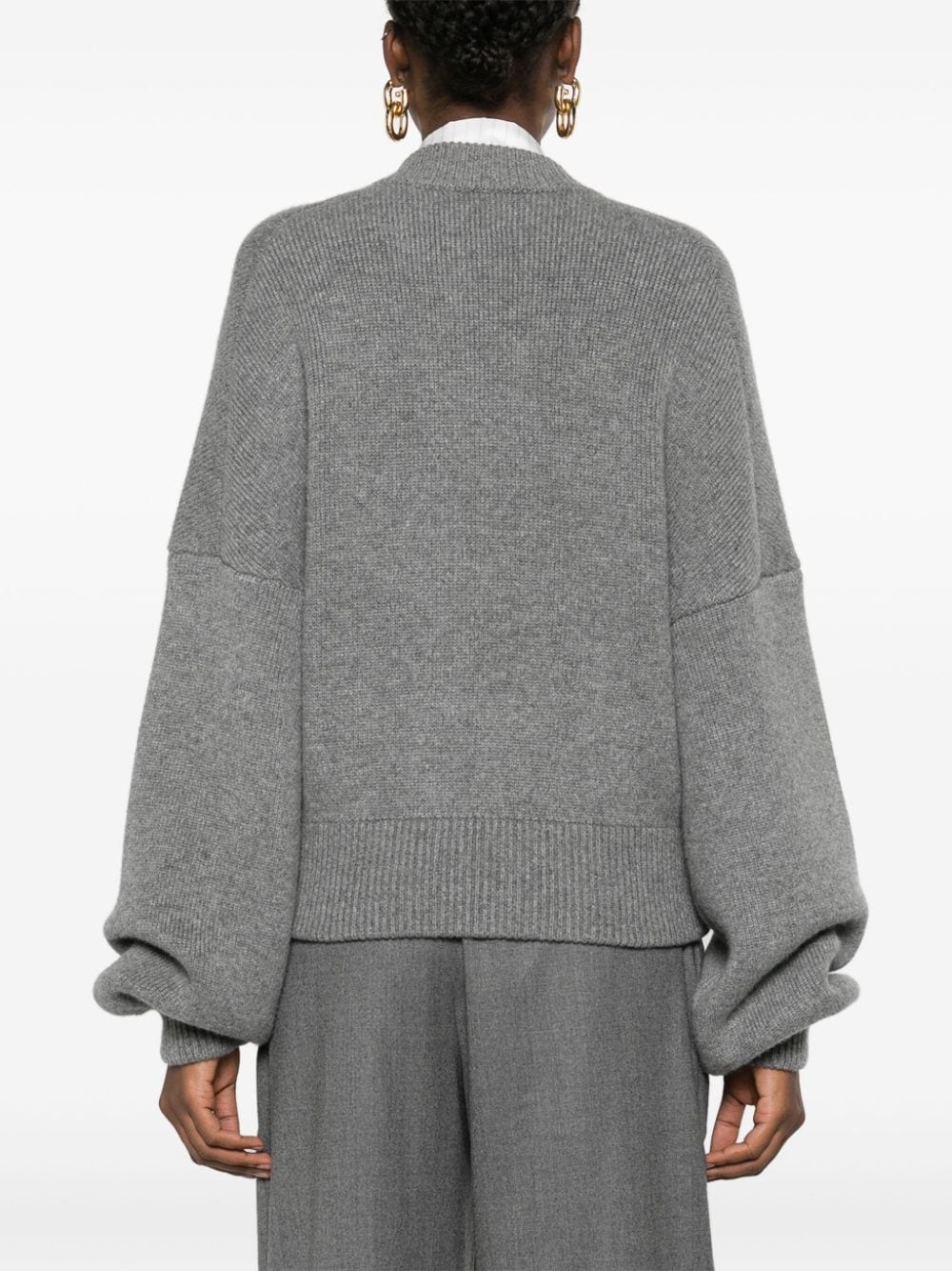 zip-up cashmere blend cardigan - 4