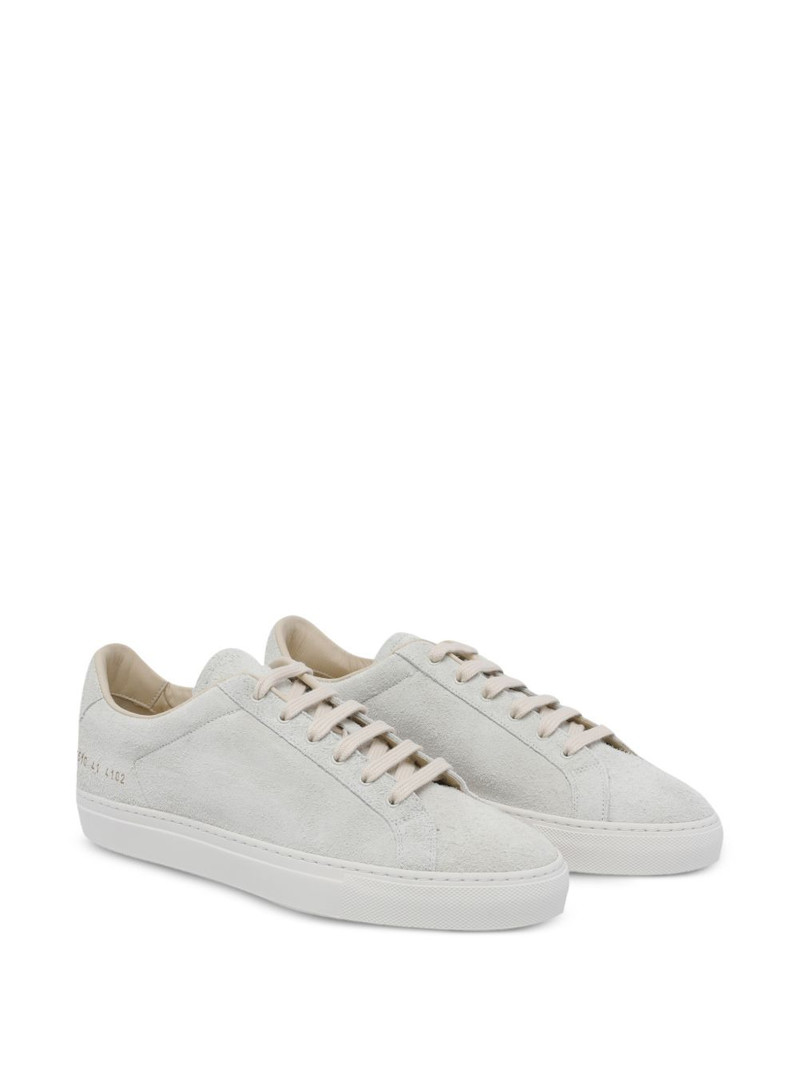 Common Projects logo-detail suede sneakers outlook