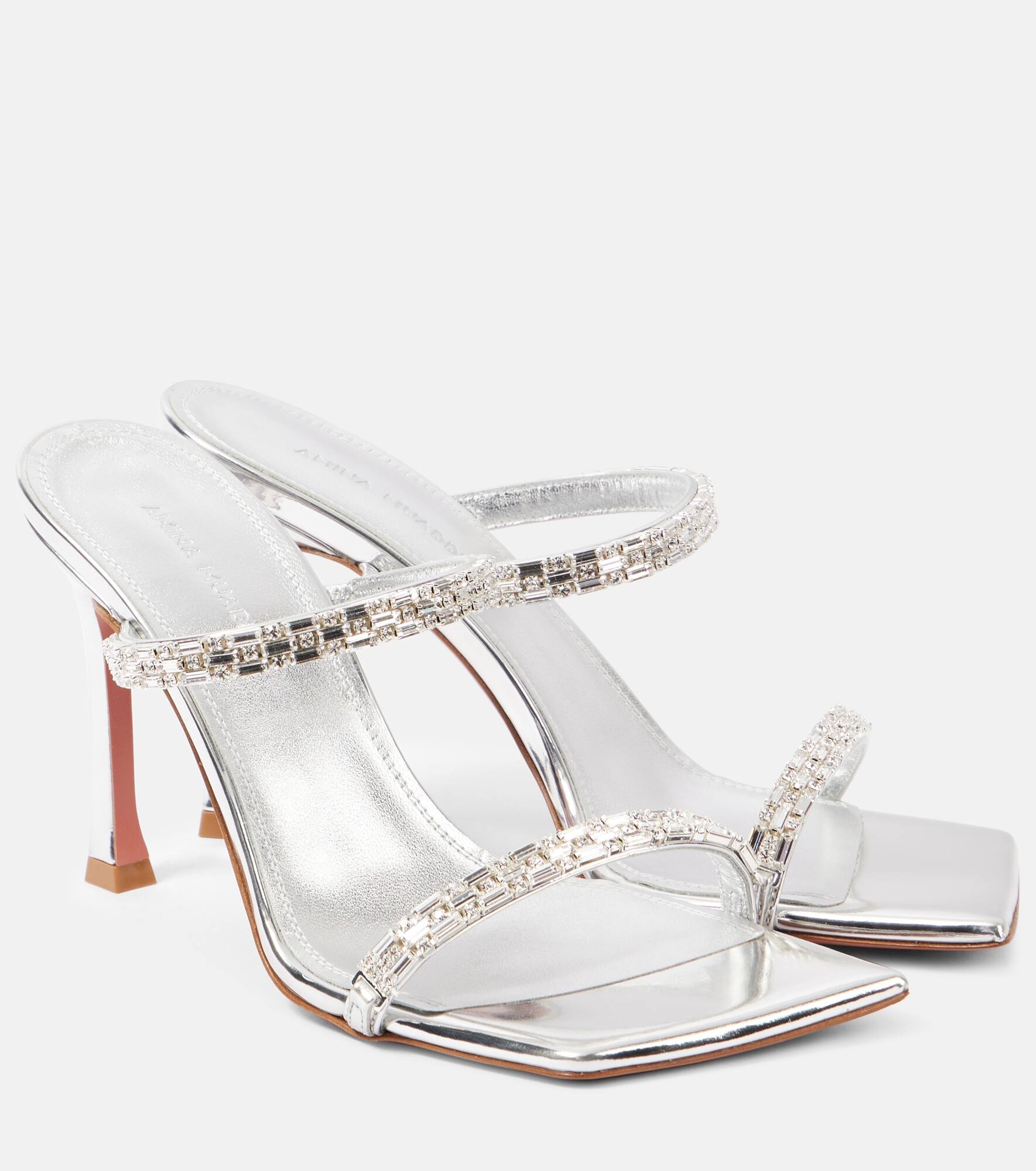 Diana 95 embellished leather sandals - 1