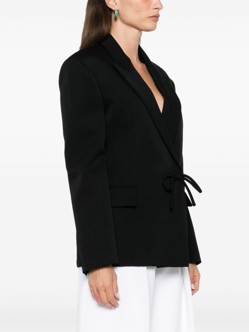 bow-embellished blazer - 3
