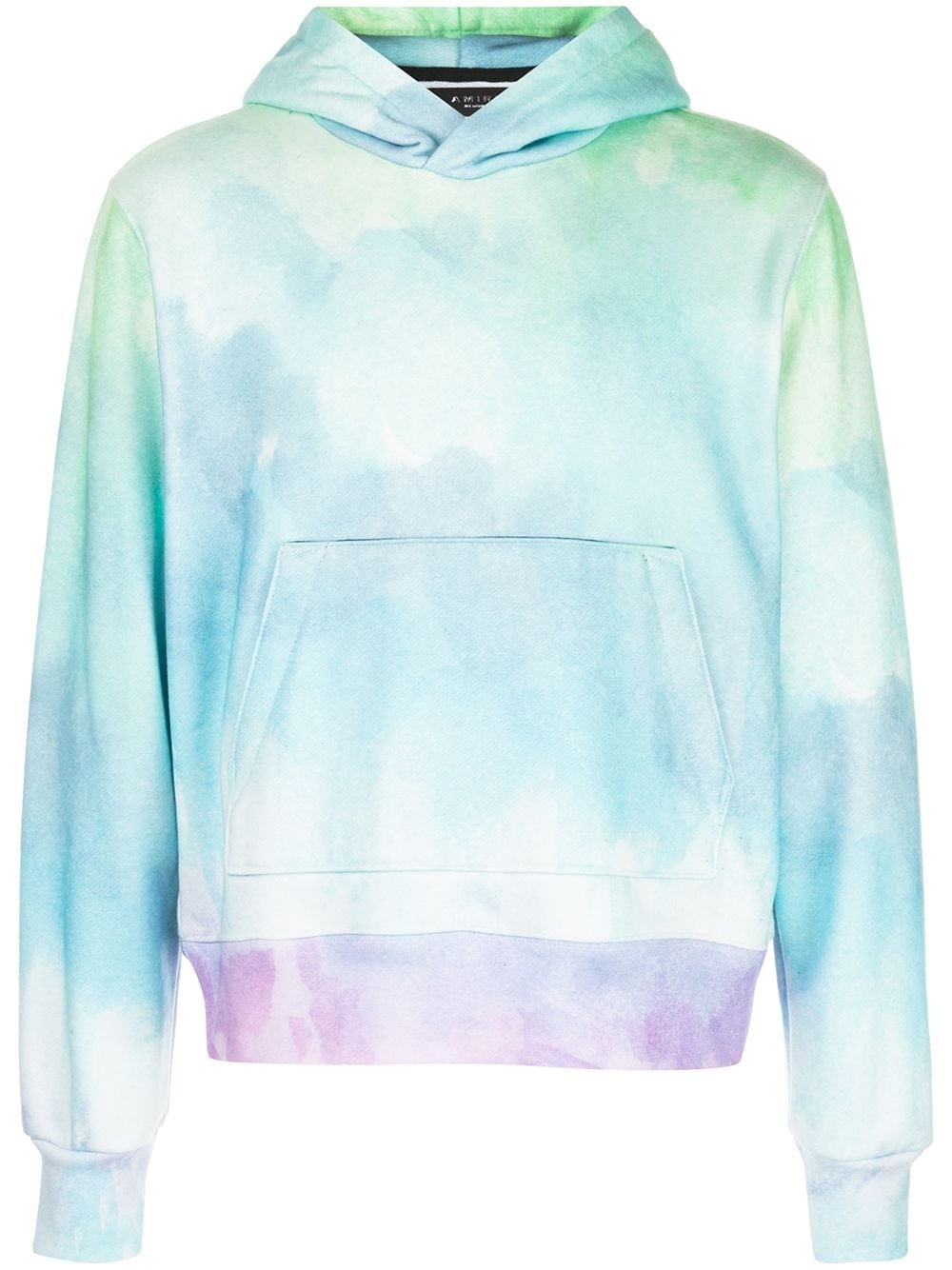 watercolour print hoodie - 1