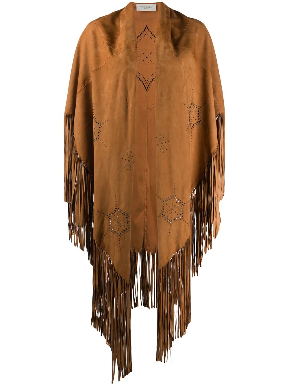 perforated fringe cape - 1