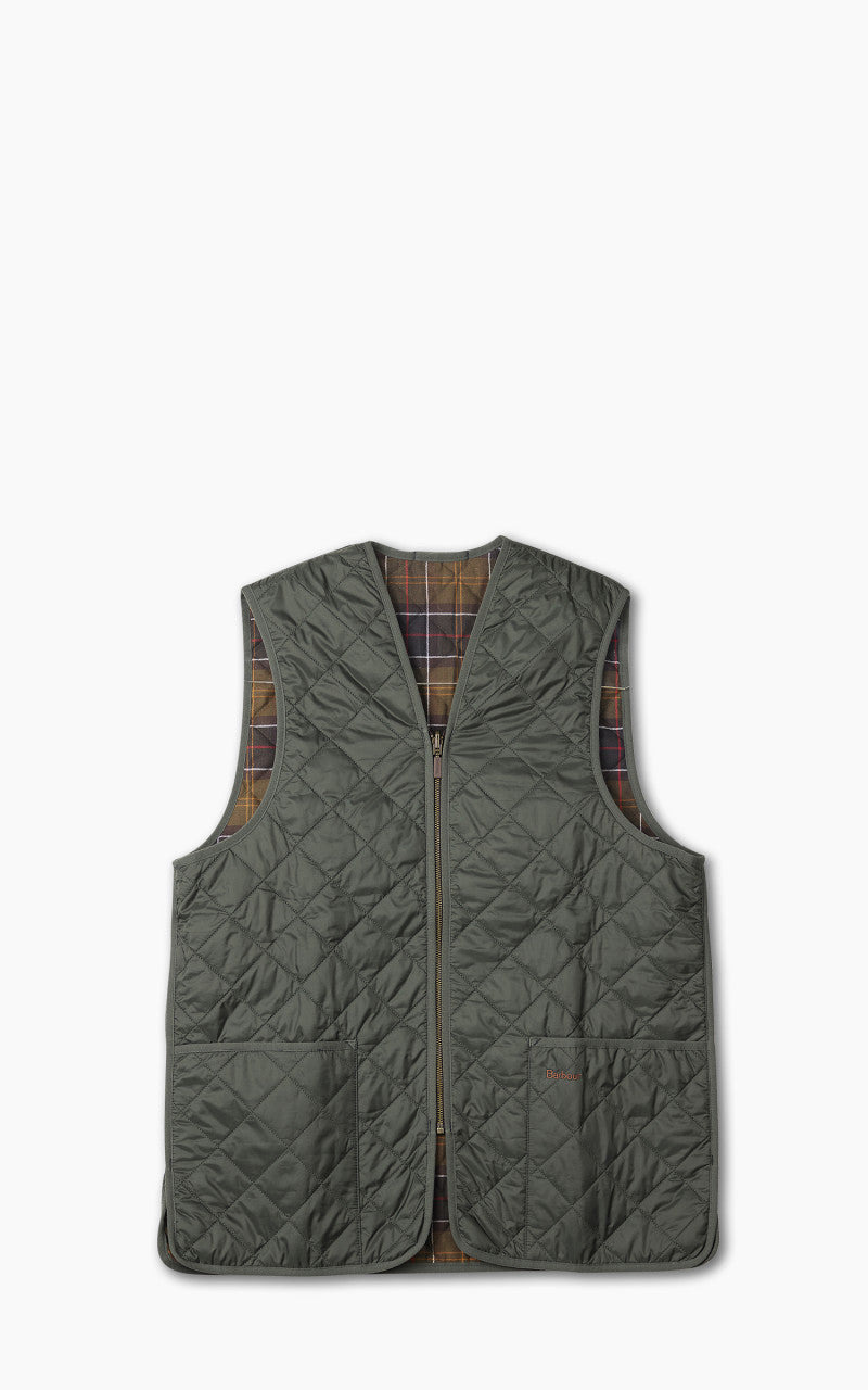 QUILTED ZIP LINER OLIVE - 1