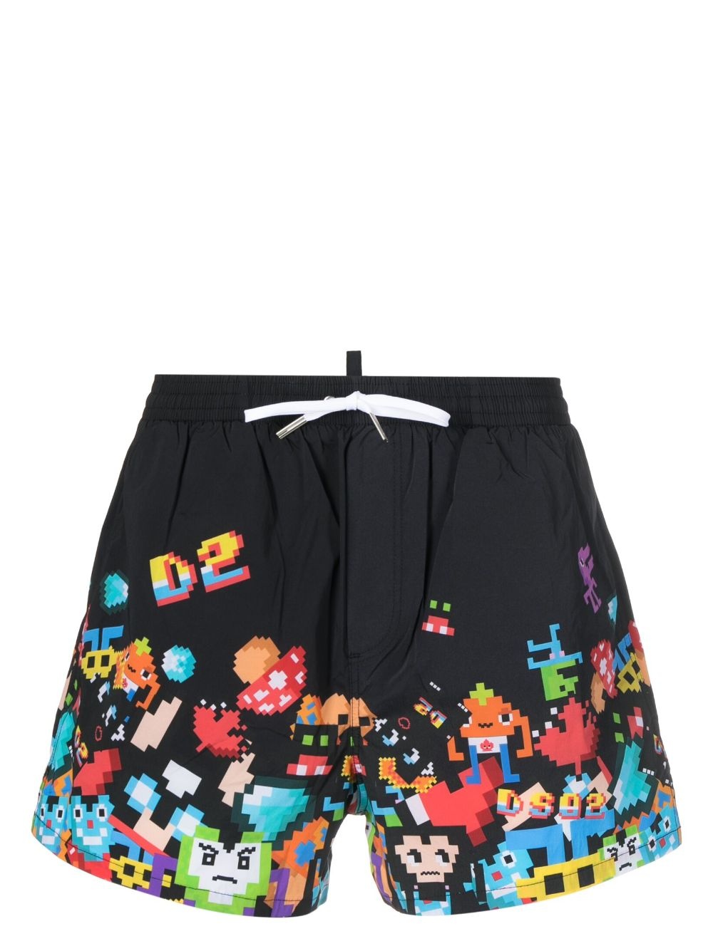 graphic-print swim-shorts - 1