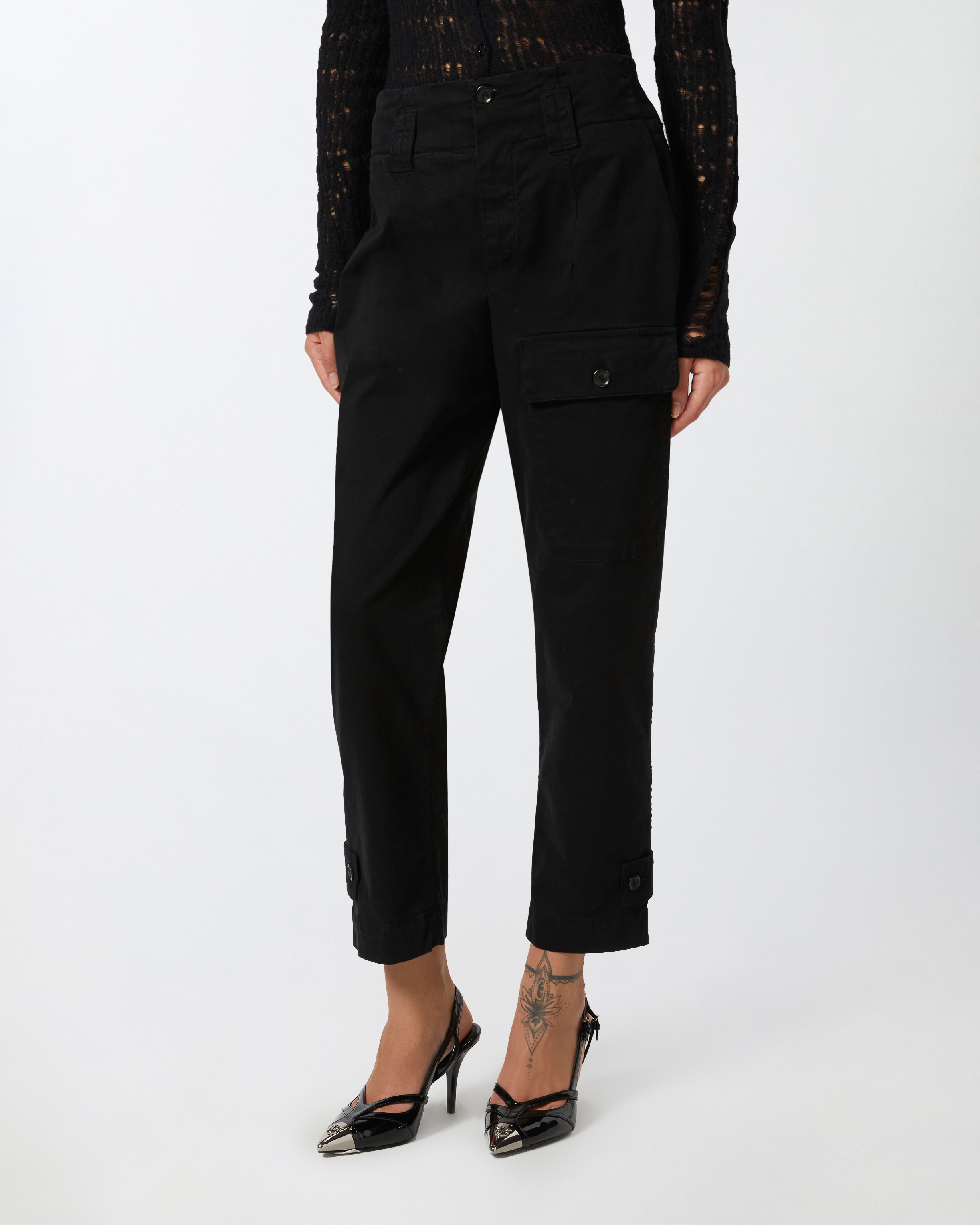 COTTON CARGO TROUSERS WITH POCKETS - 3