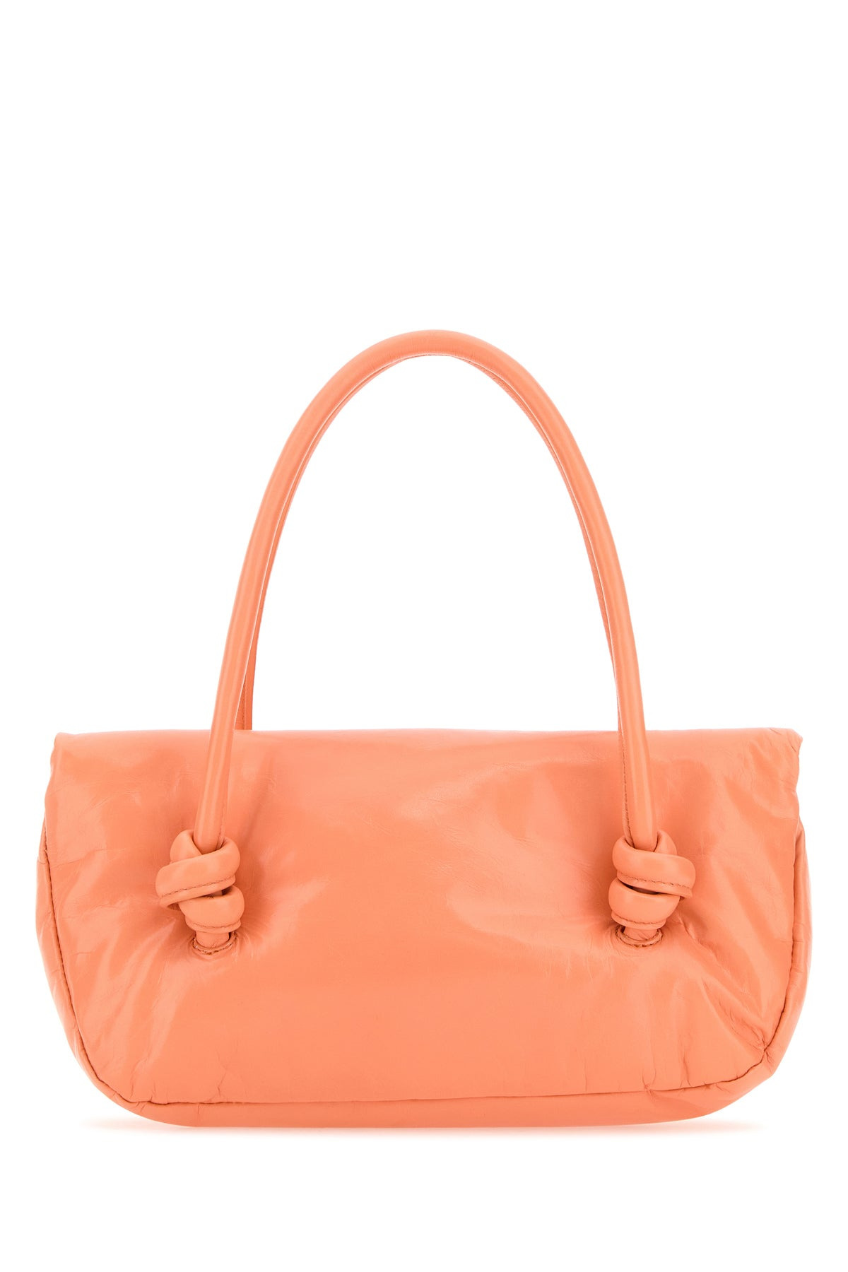 Peach pink leather handbag - 3
