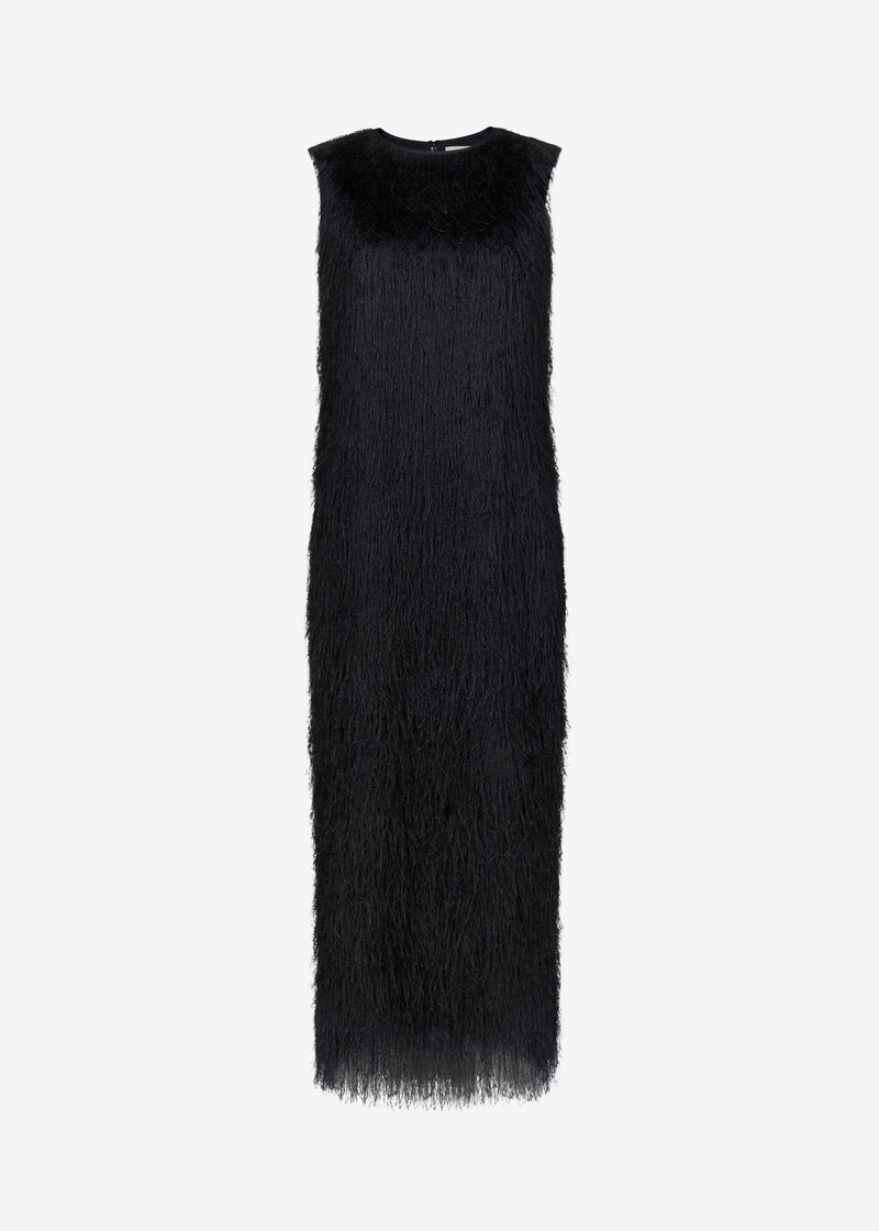 Loulou de Saison Tiwa Fringed Maxi Dress - Black 1