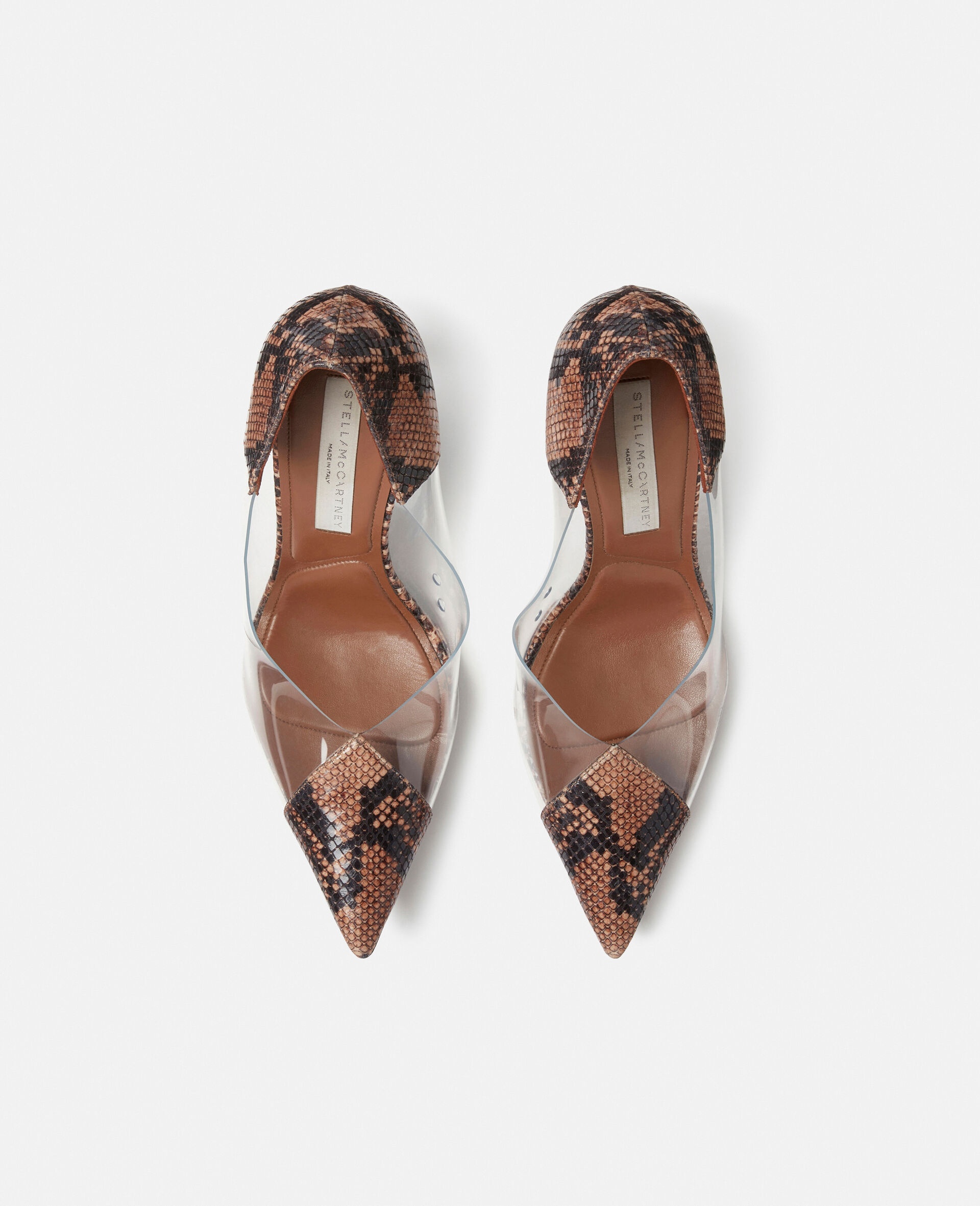 Stella Iconic Python Print Transparent Pumps - 4