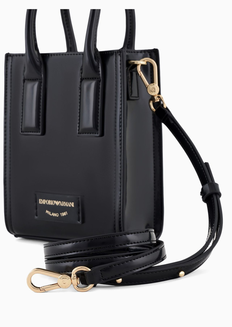 Mini bag with shoulder strap in a brushed finish 5