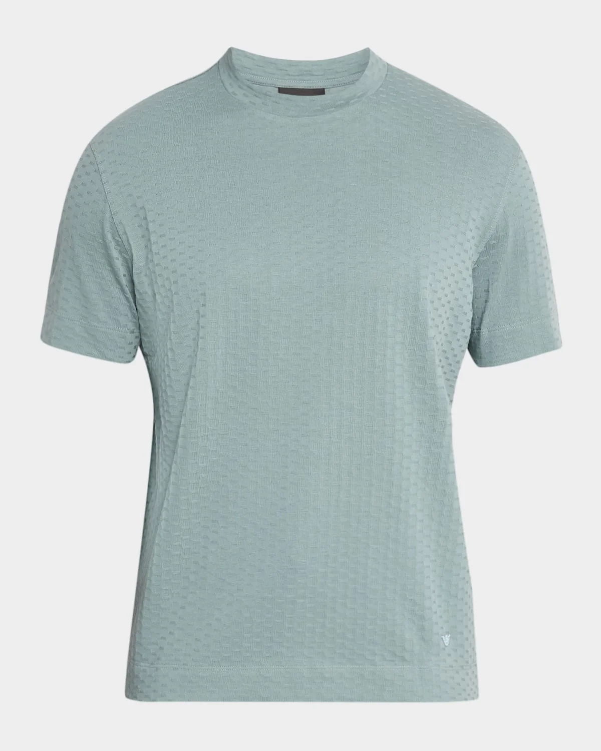 Men's Cotton Jacquard Crewneck T-Shirt - 1