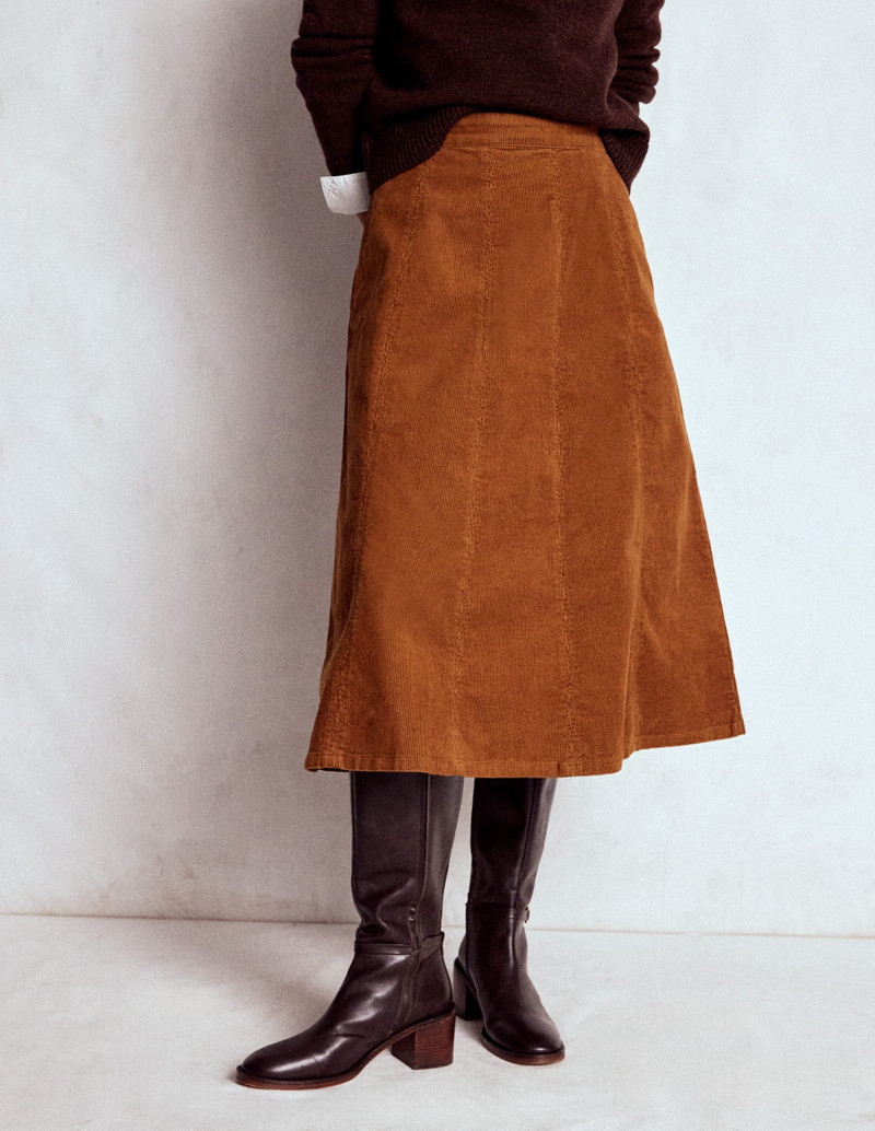 Joy Cord Midi Skirt-Ginger 5