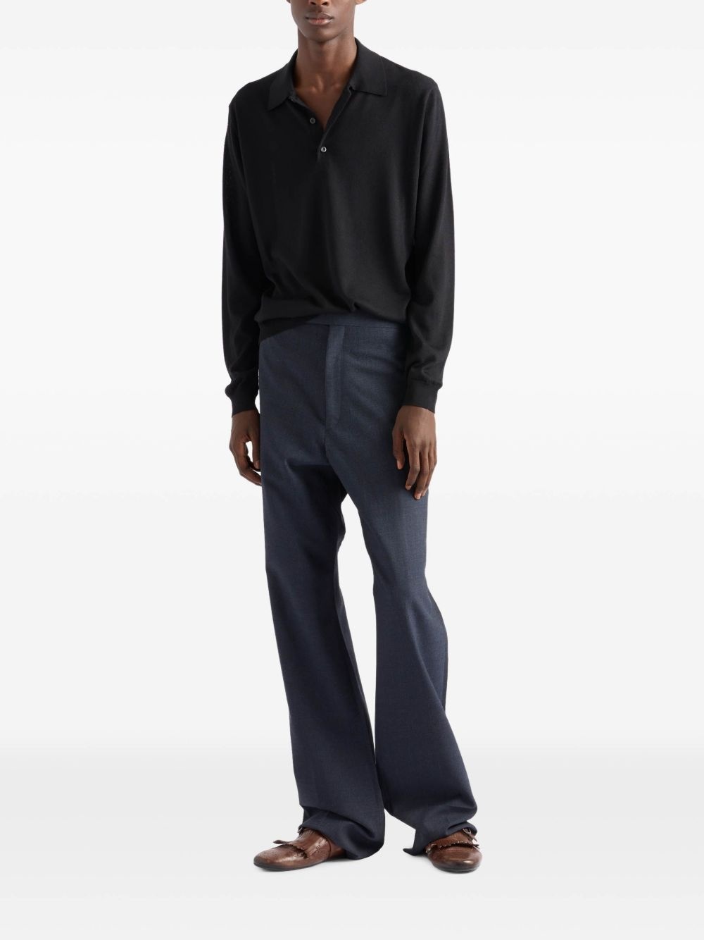 knitted polo shirt - 2