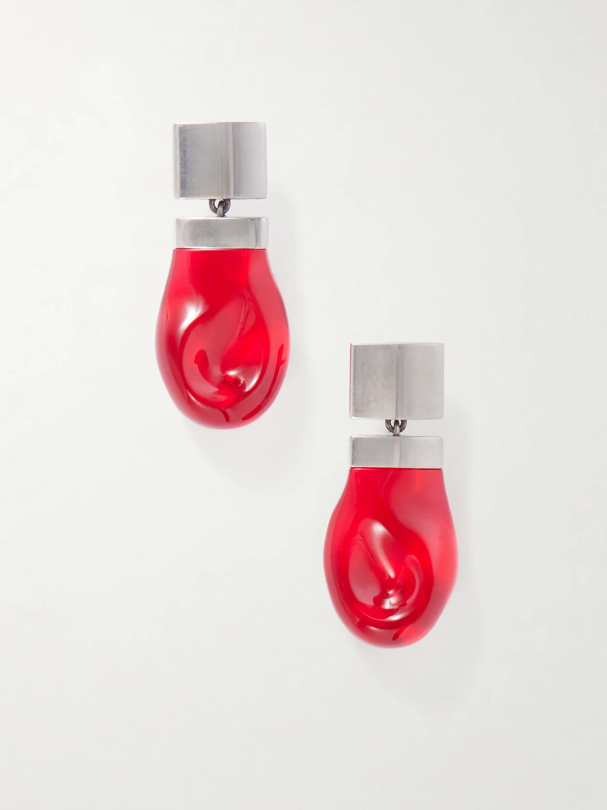 Keefe Silver-toned Resin Earrings - 1