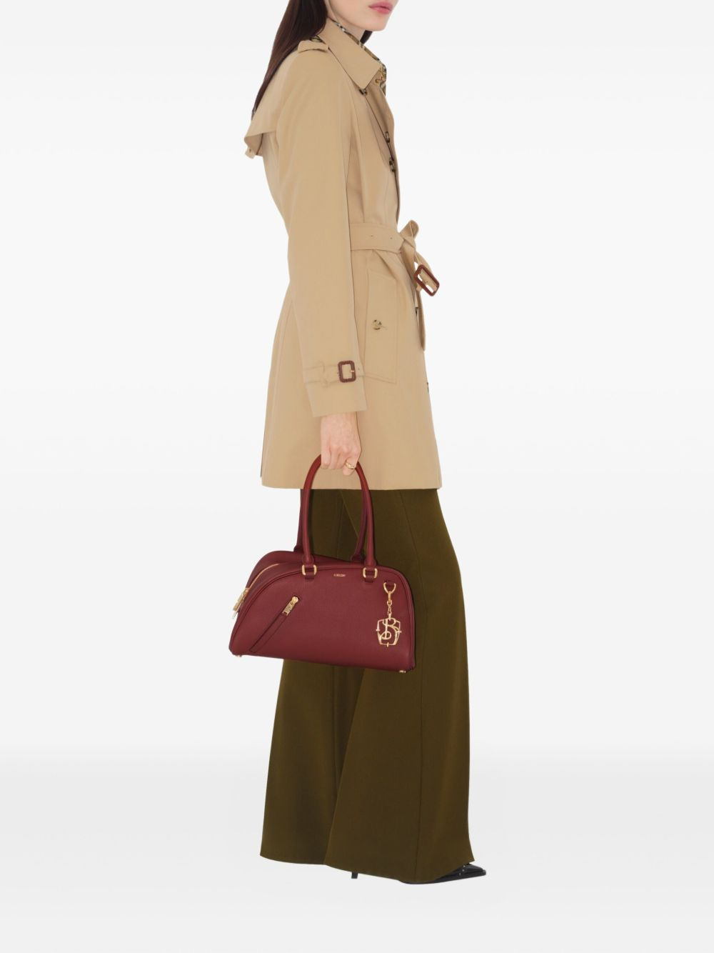belted double-breasted trench coat - 3