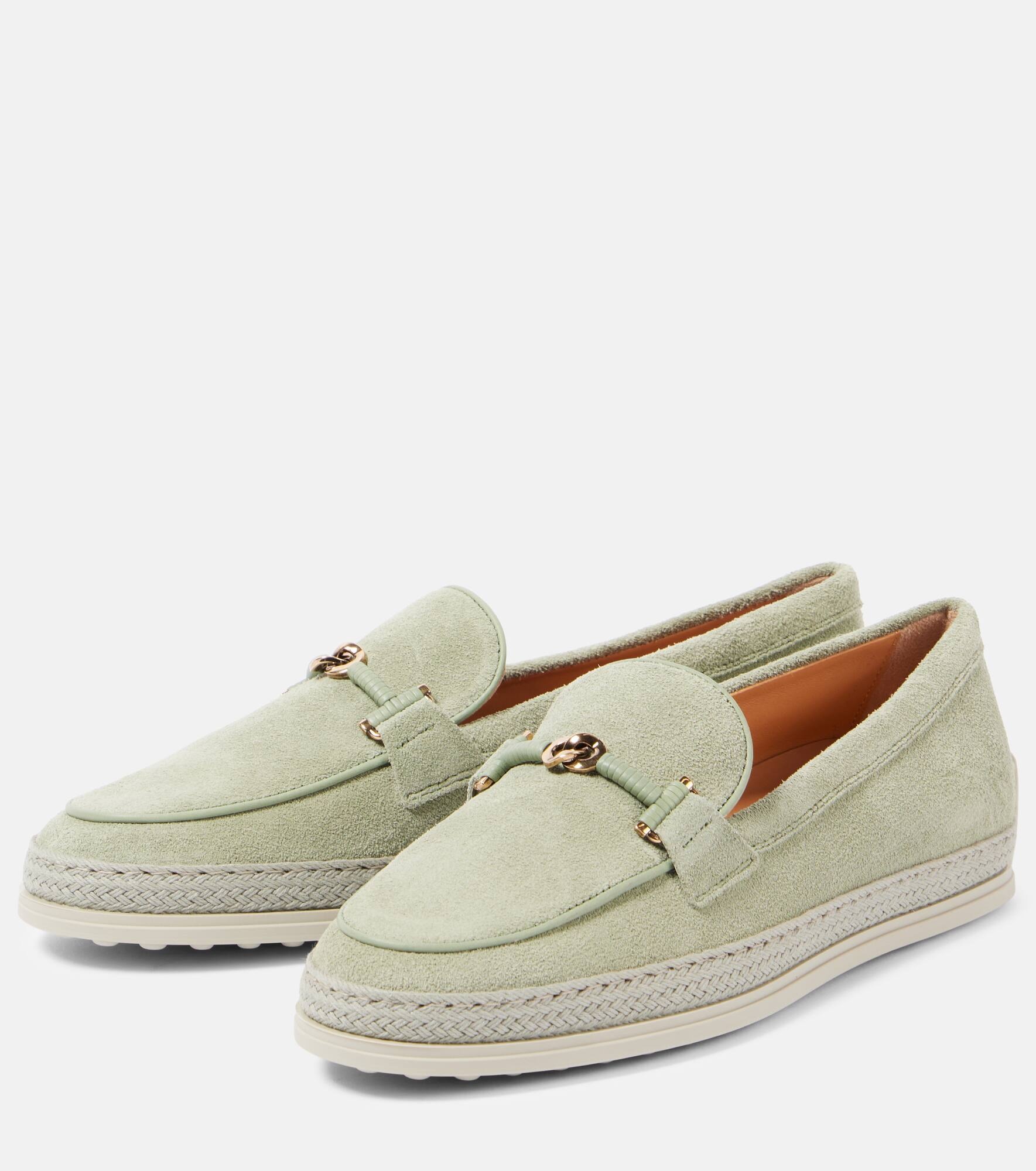 T Ring suede loafers - 4