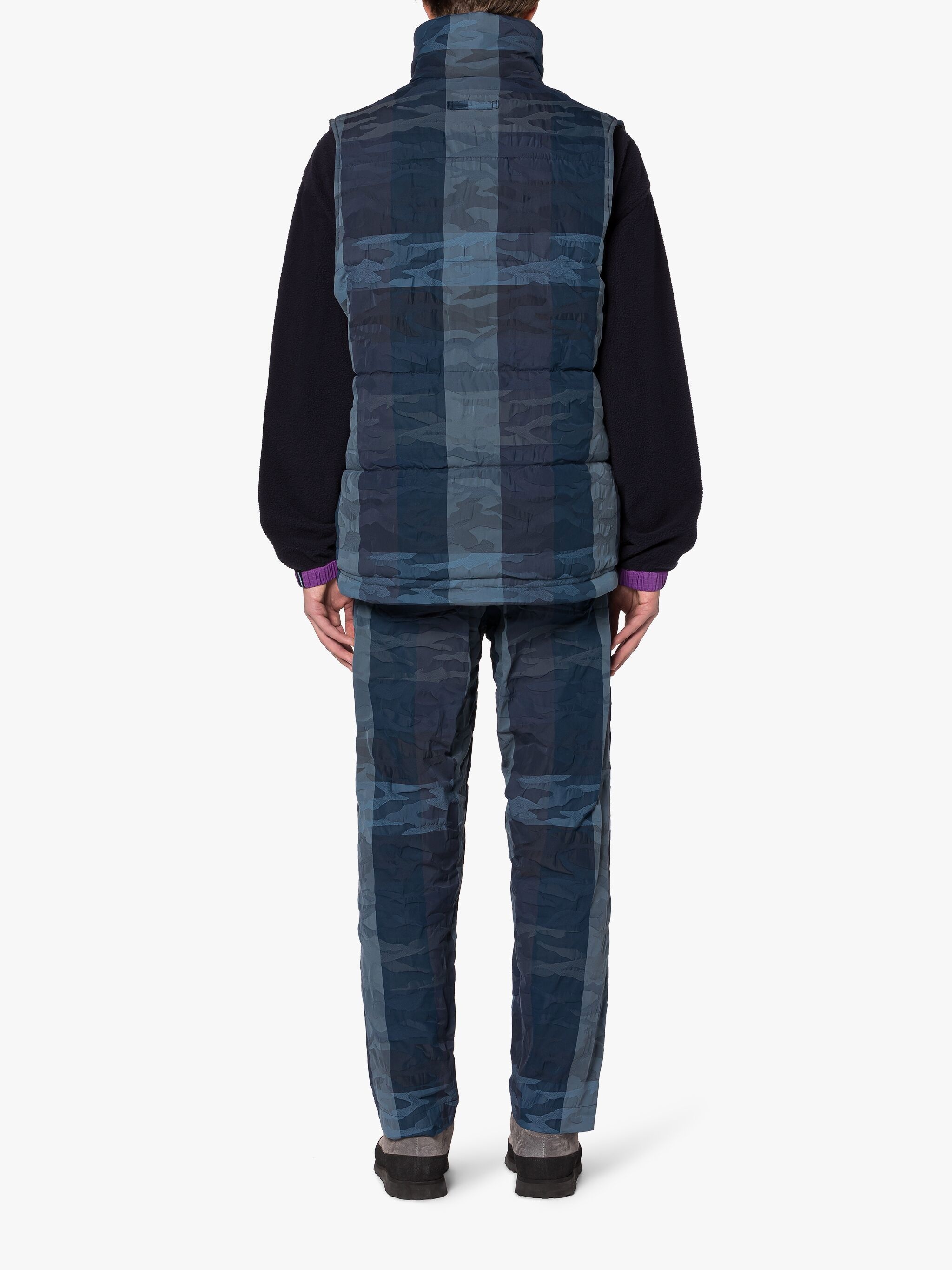 OSAKA NAVY CAMO COTTON & NYLON GILET - 3