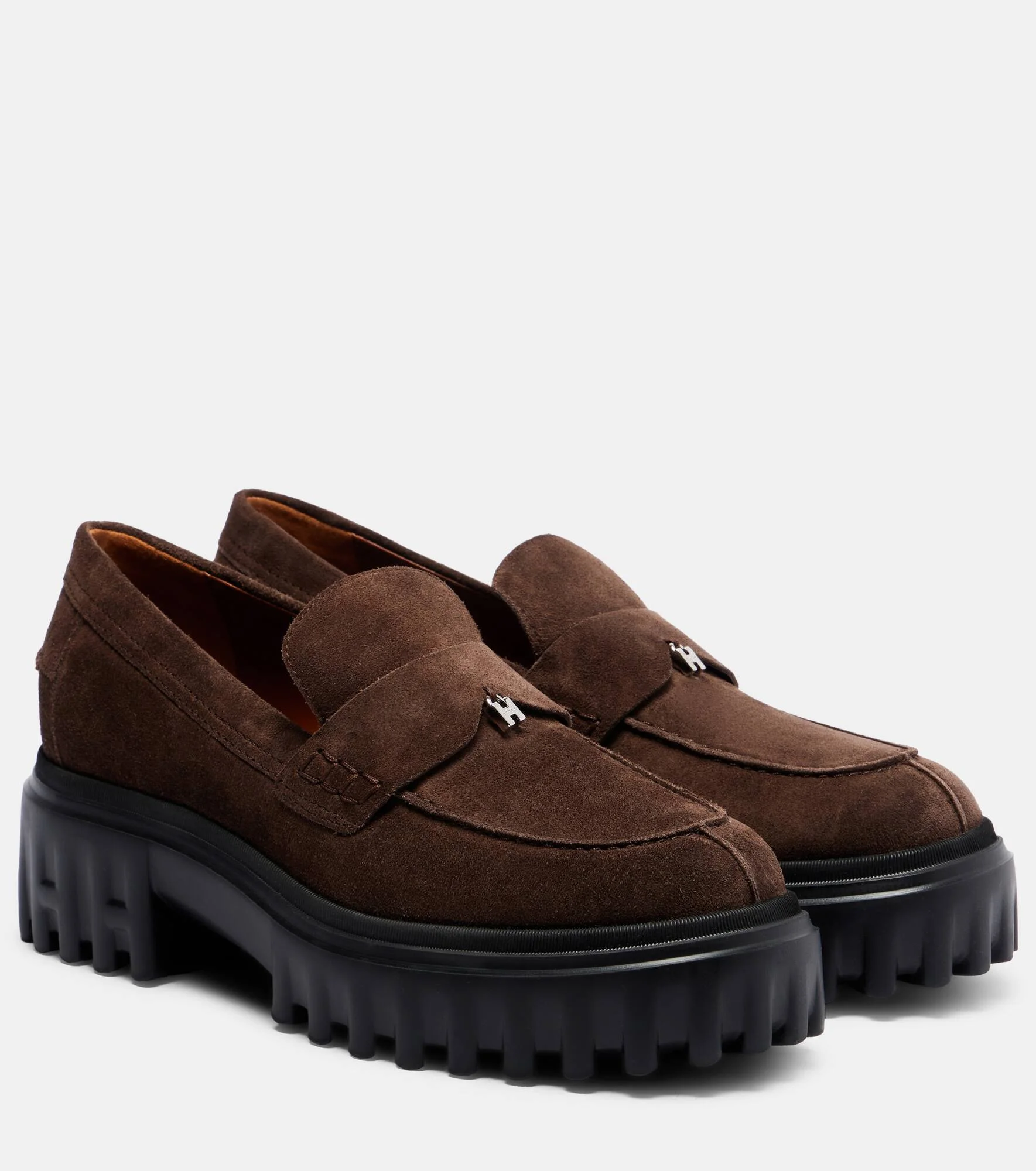 H700 leather platform loafers - 1