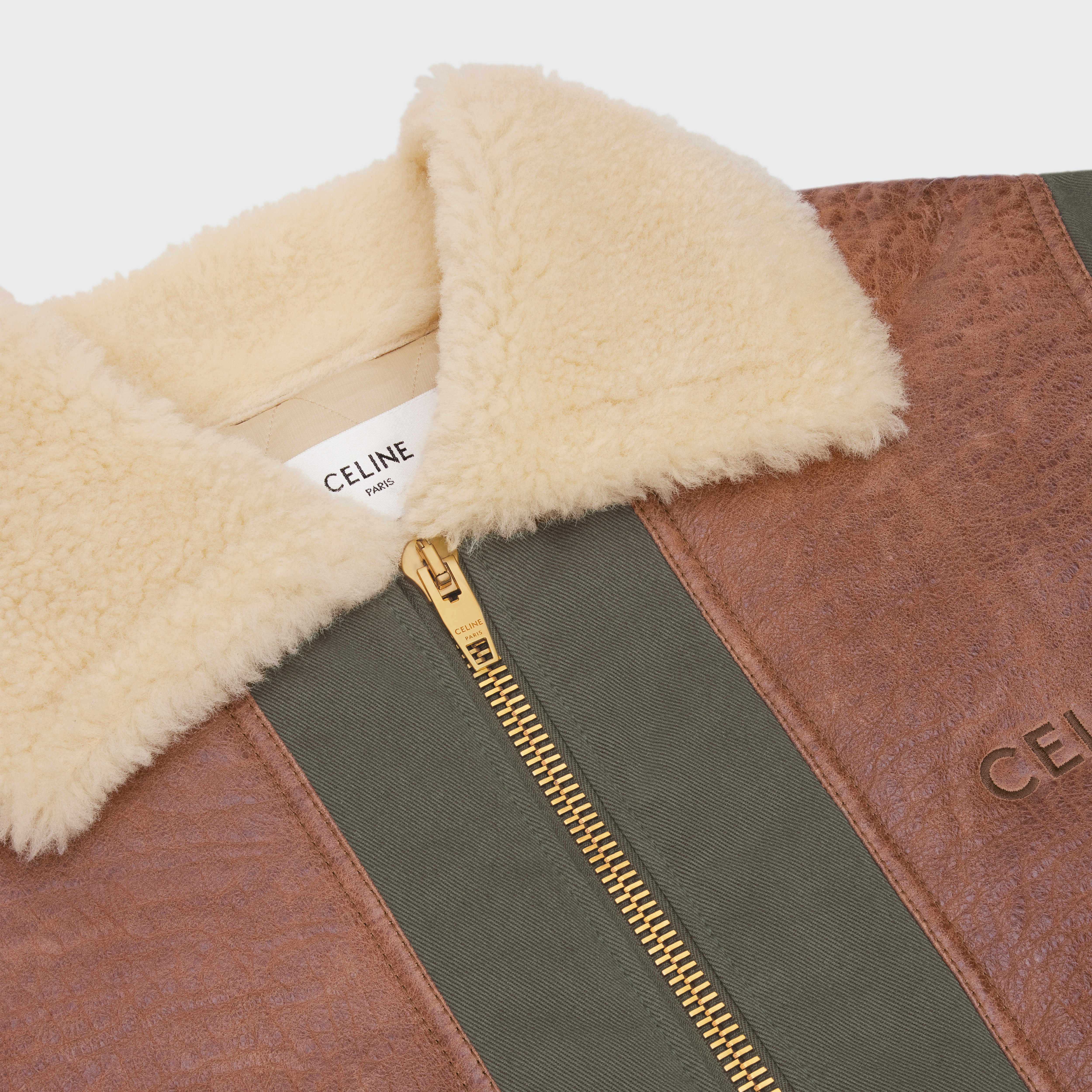 CELINE ARMY COAT IN VINTAGE SHEARLING - 3