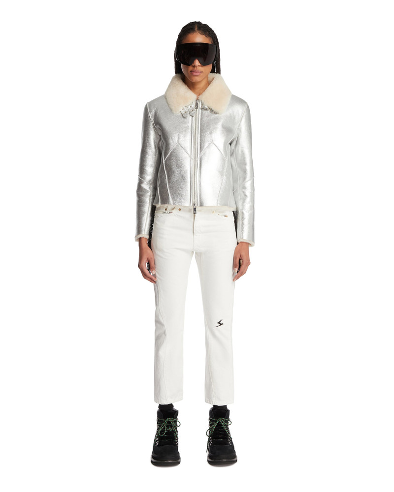 PERFECT MOMENT Silver Shearling Jacket outlook