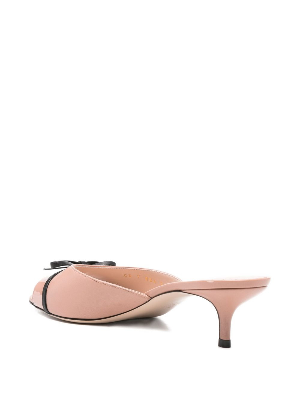 45mm leather heeled mules - 3