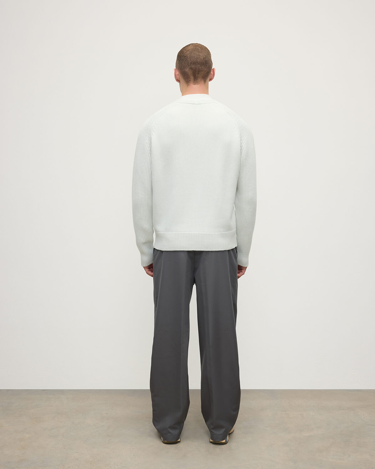 Ribbed Cashmere White Cardigan - 4