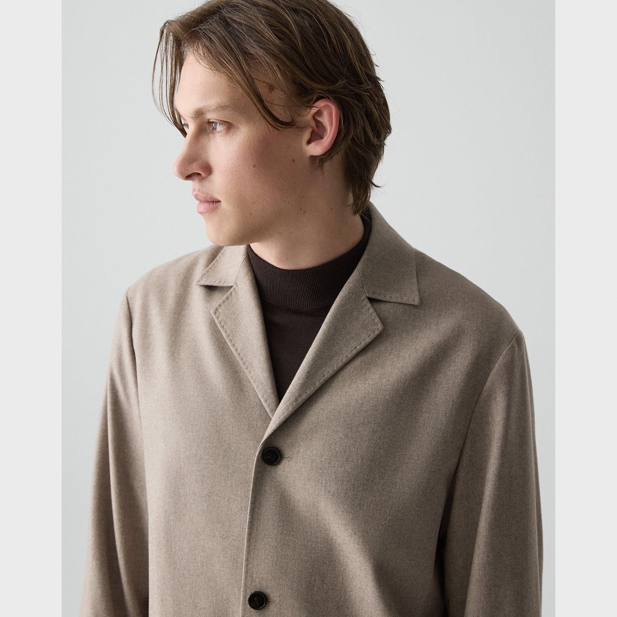Three-Button Blazer in Cashmere-Blend Flannel - 5