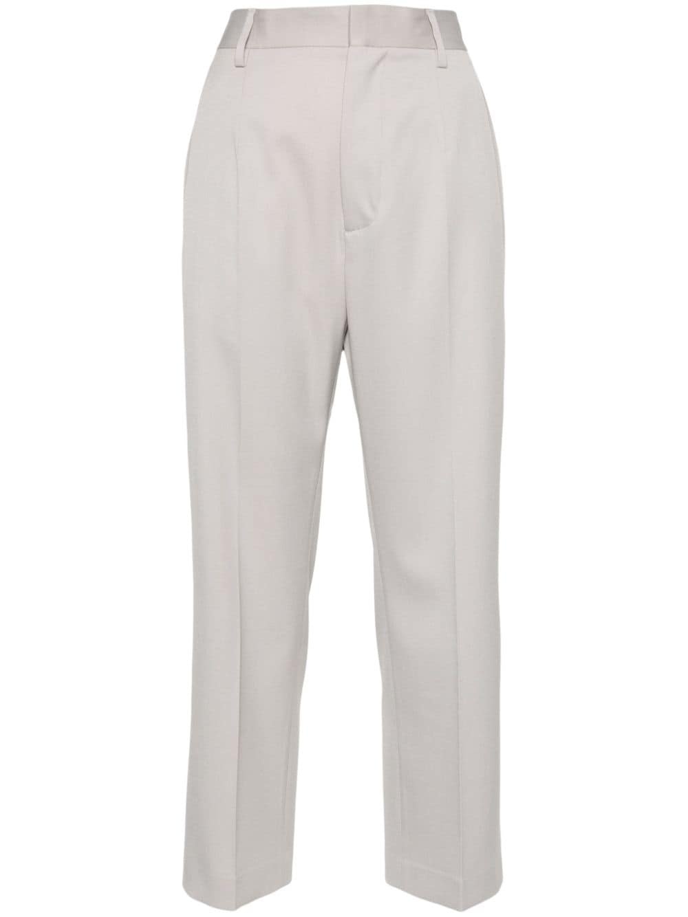 high-waist straight-leg tailored trousers - 1