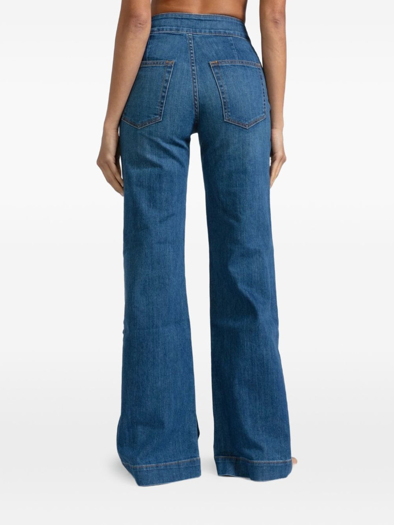 contrast-stitching jeans 4