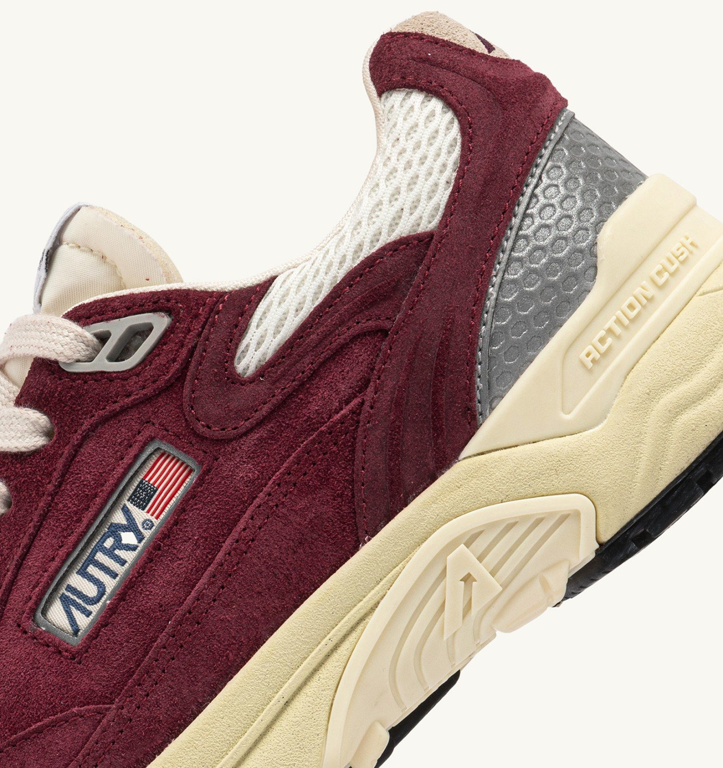 HYPERWAY SNEAKERS IN VINERY AND SILVER MESH AND SUEDE - 6