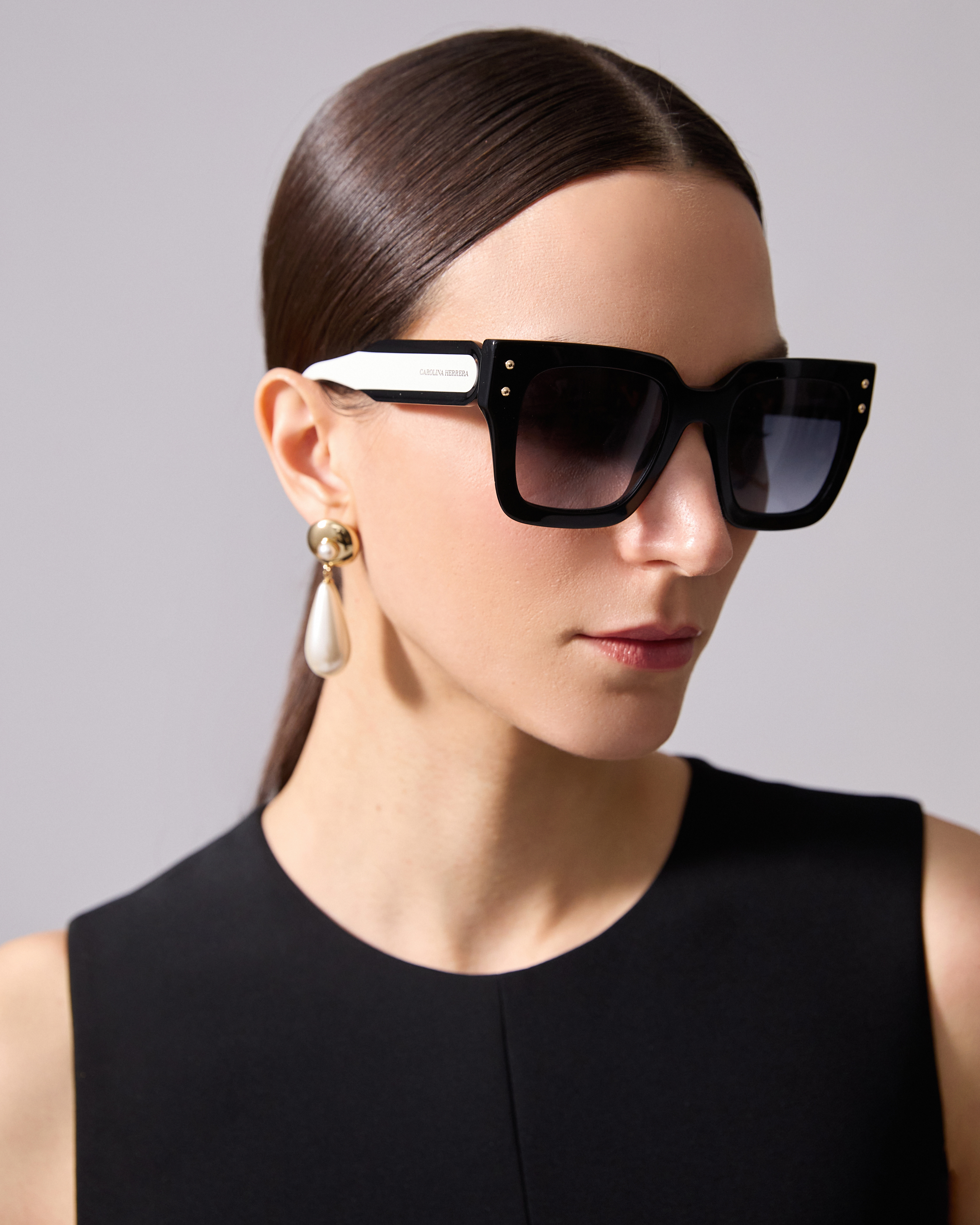 Square Frame Sunglasses With Contrast Temples - 2