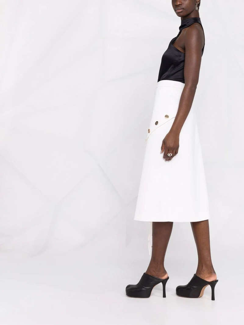 high-waisted asymmetric-hem skirt 4