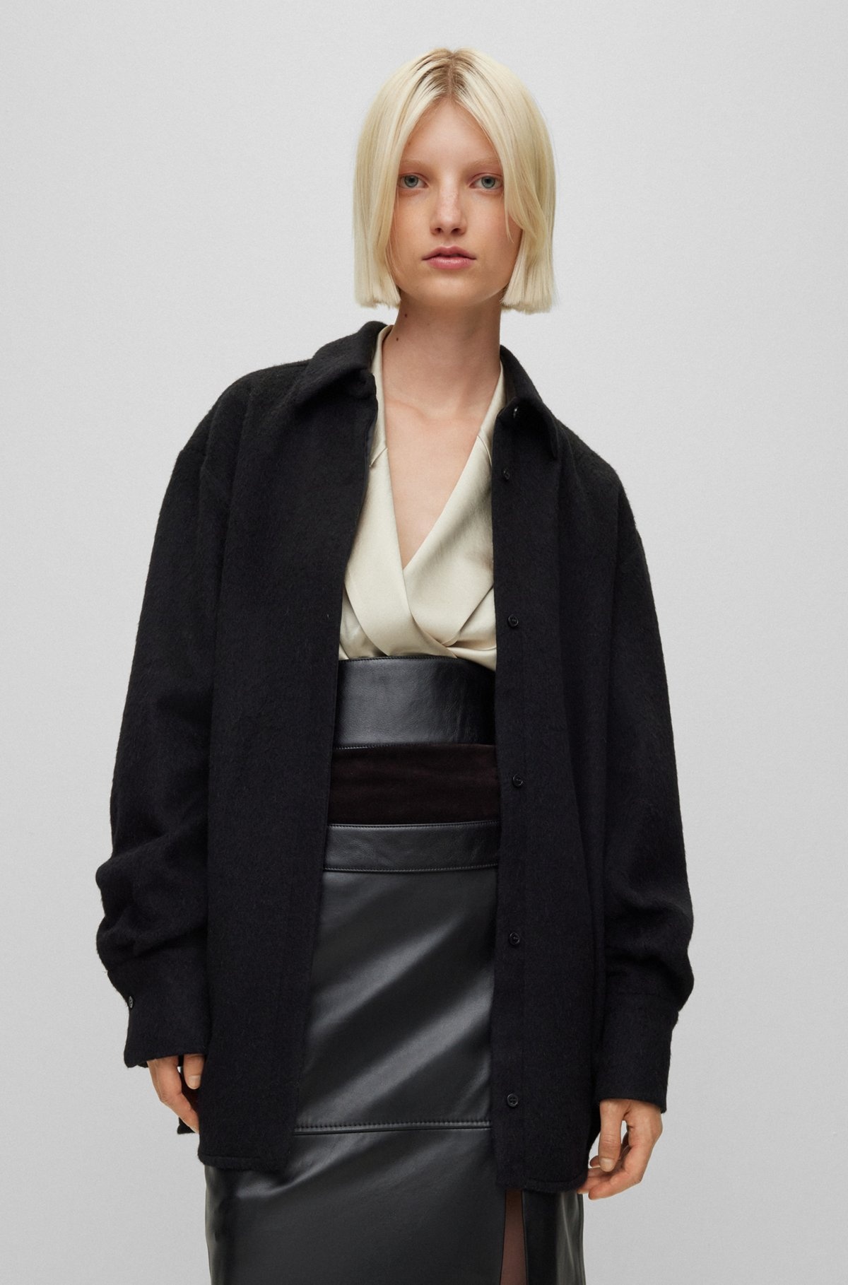 OVERSIZE WOOL-BLEND SHIRT JACKET - 2
