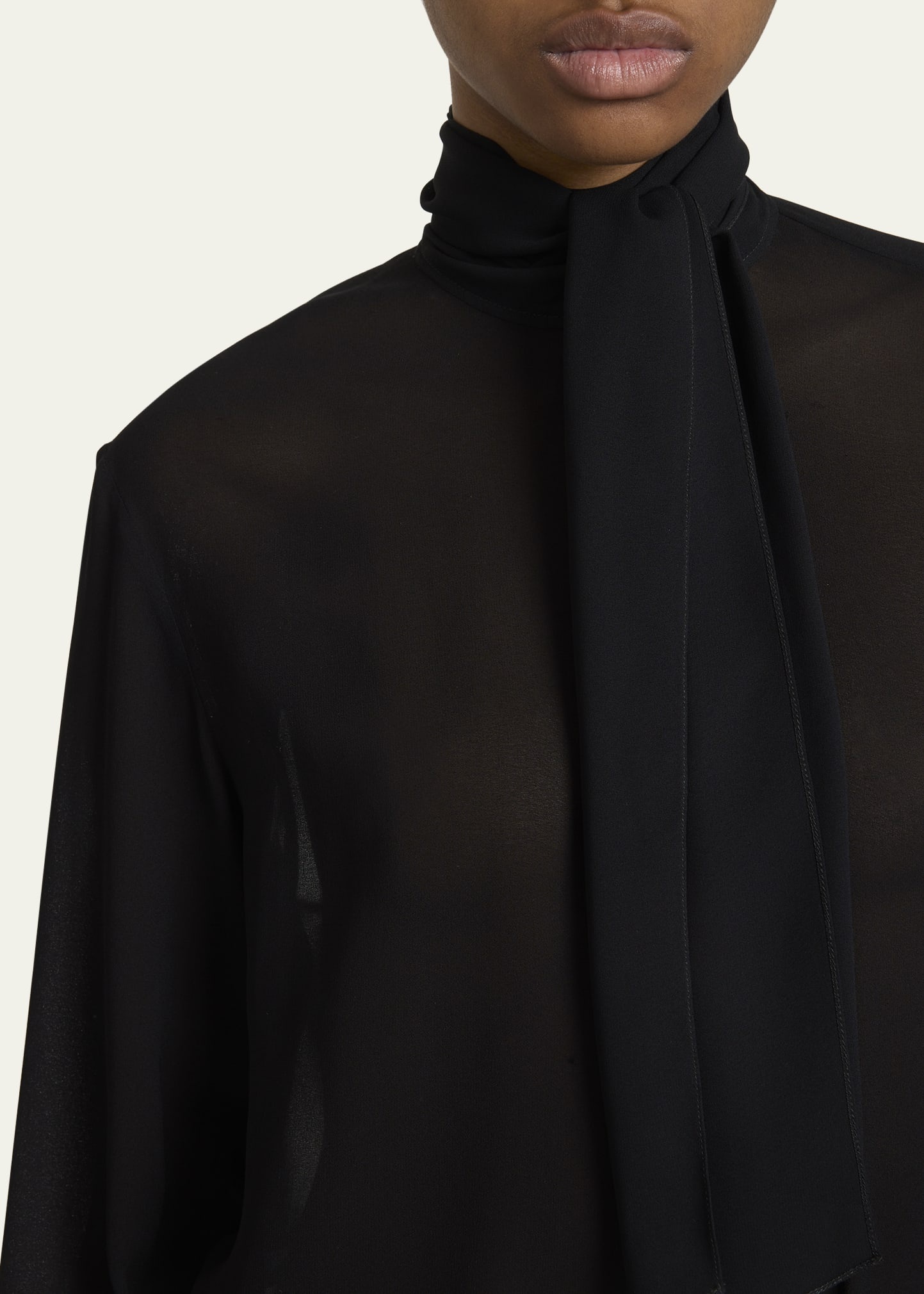 Georgette Scarf Blouse - 5