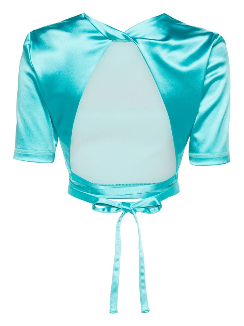 PATOU open-back satin top outlook