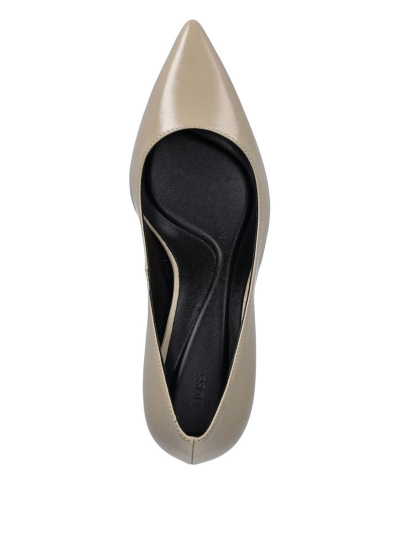BOSS pointed-toe leather pumps outlook