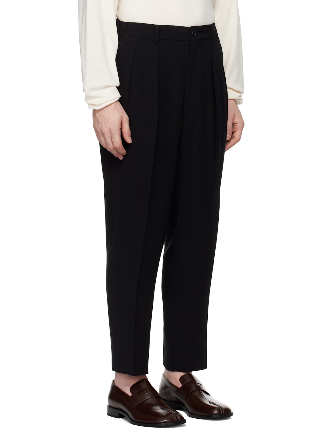 Black Shirring Trousers - 2