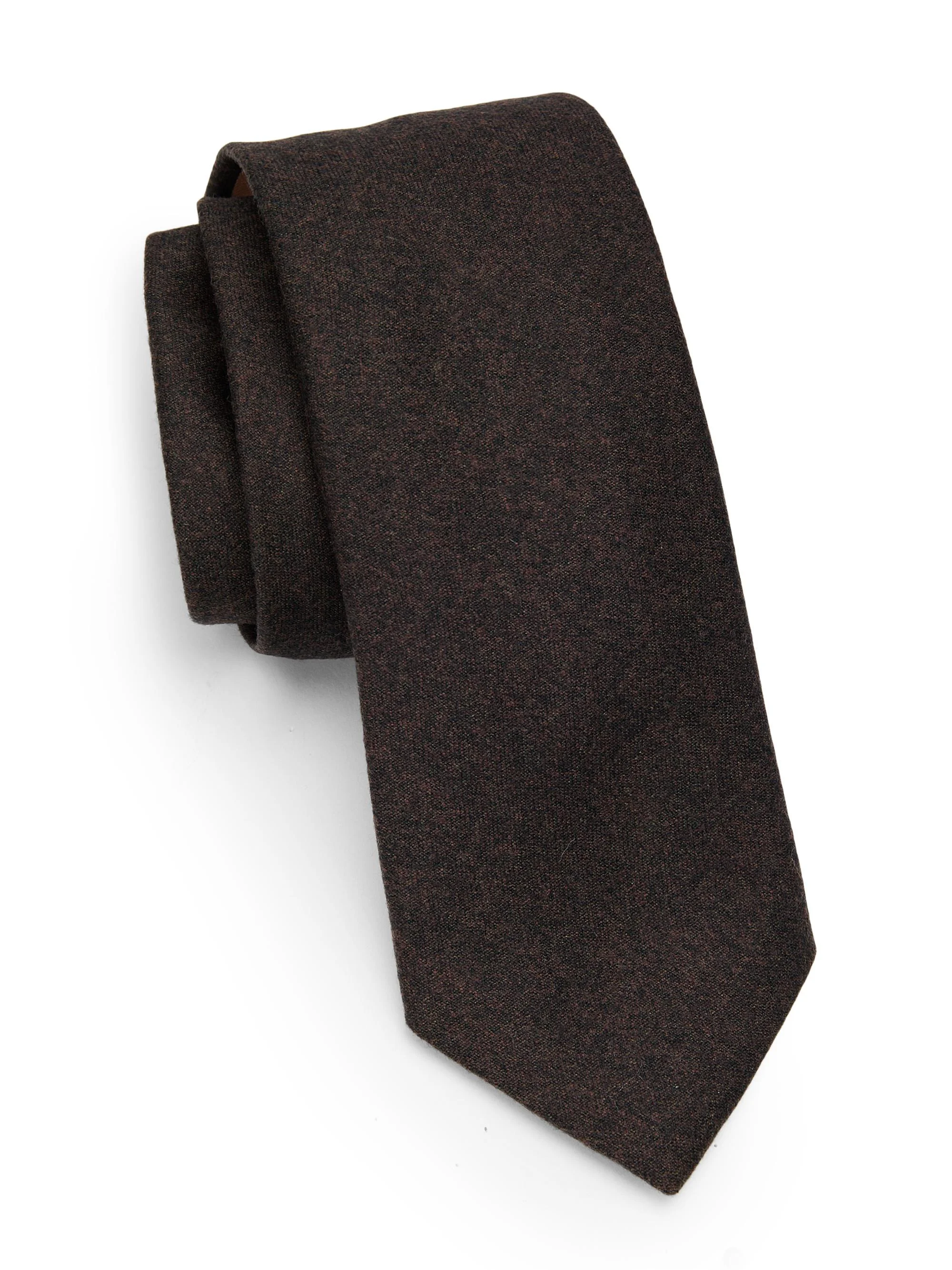 Men's Impeccable Silk Tie - Dark Brown - 1