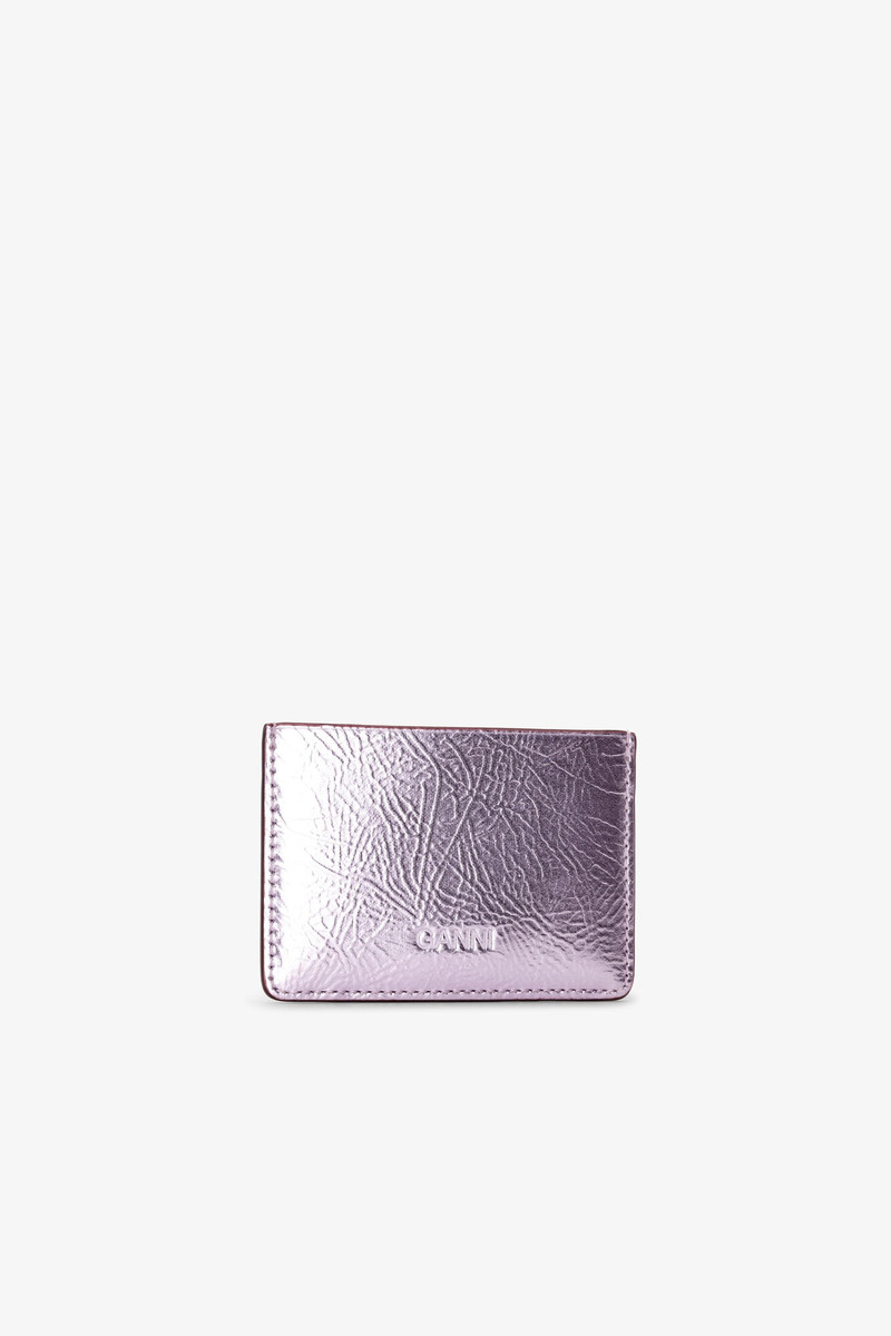 GANNI PINK METALLIC GANNI BOU CARD HOLDER outlook