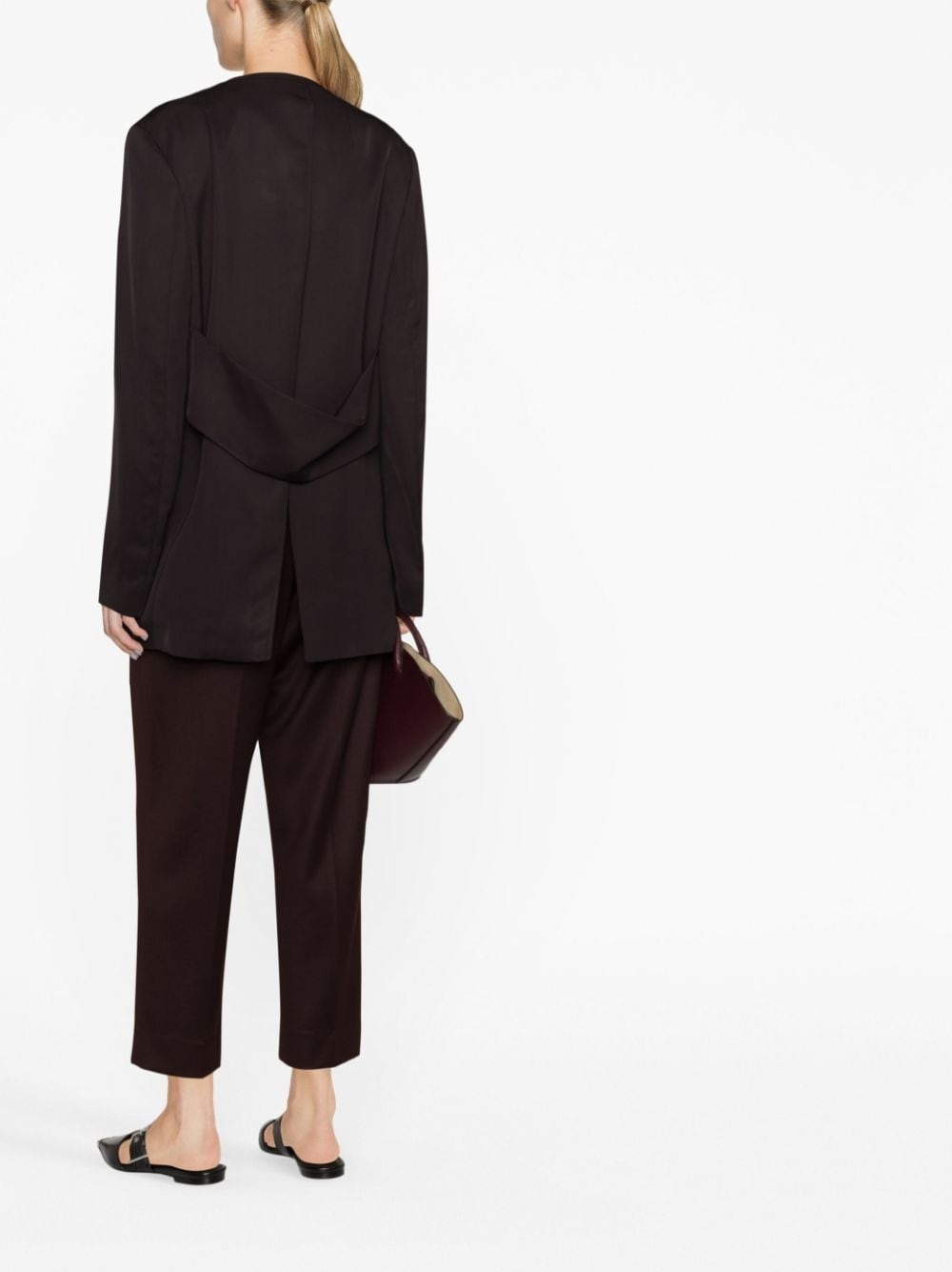 V-neck single-breasted jacket - 3