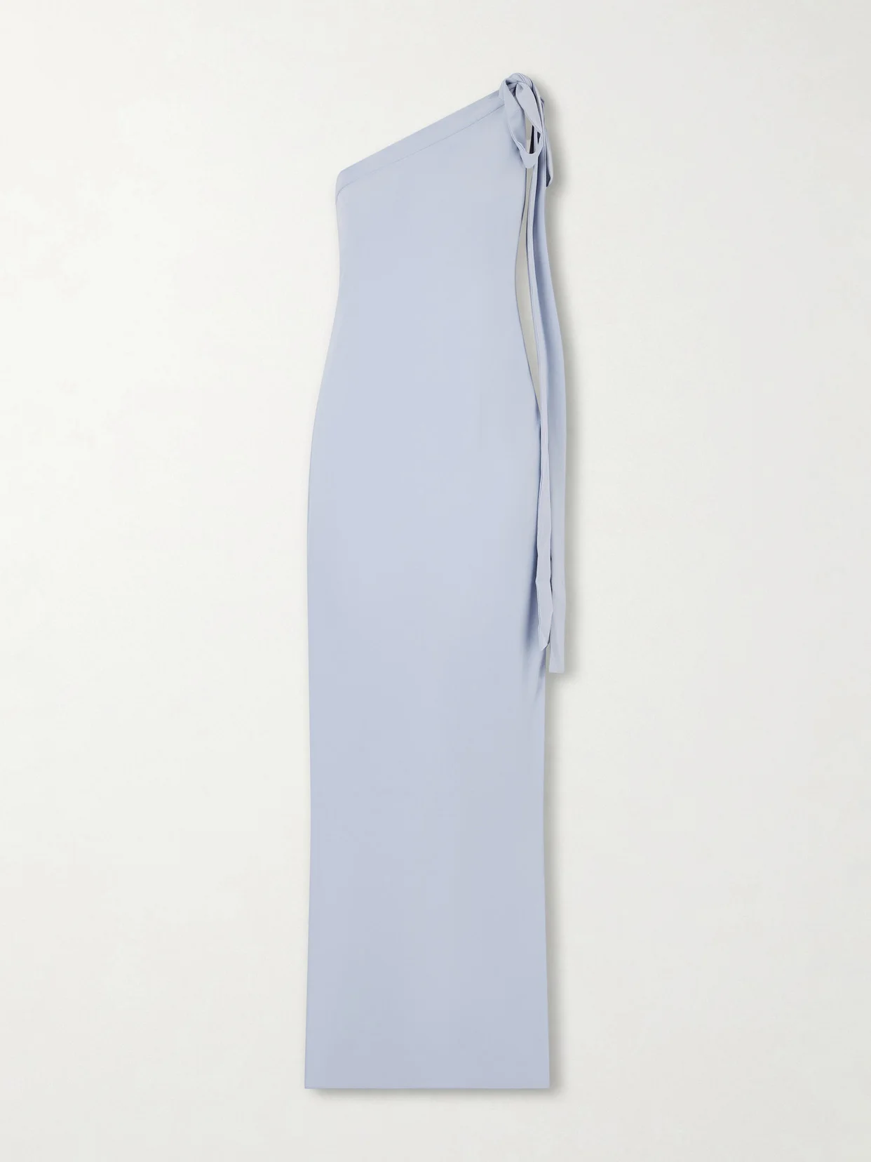 Alexander One-shoulder Bow-detailed Crepe Gown - 1