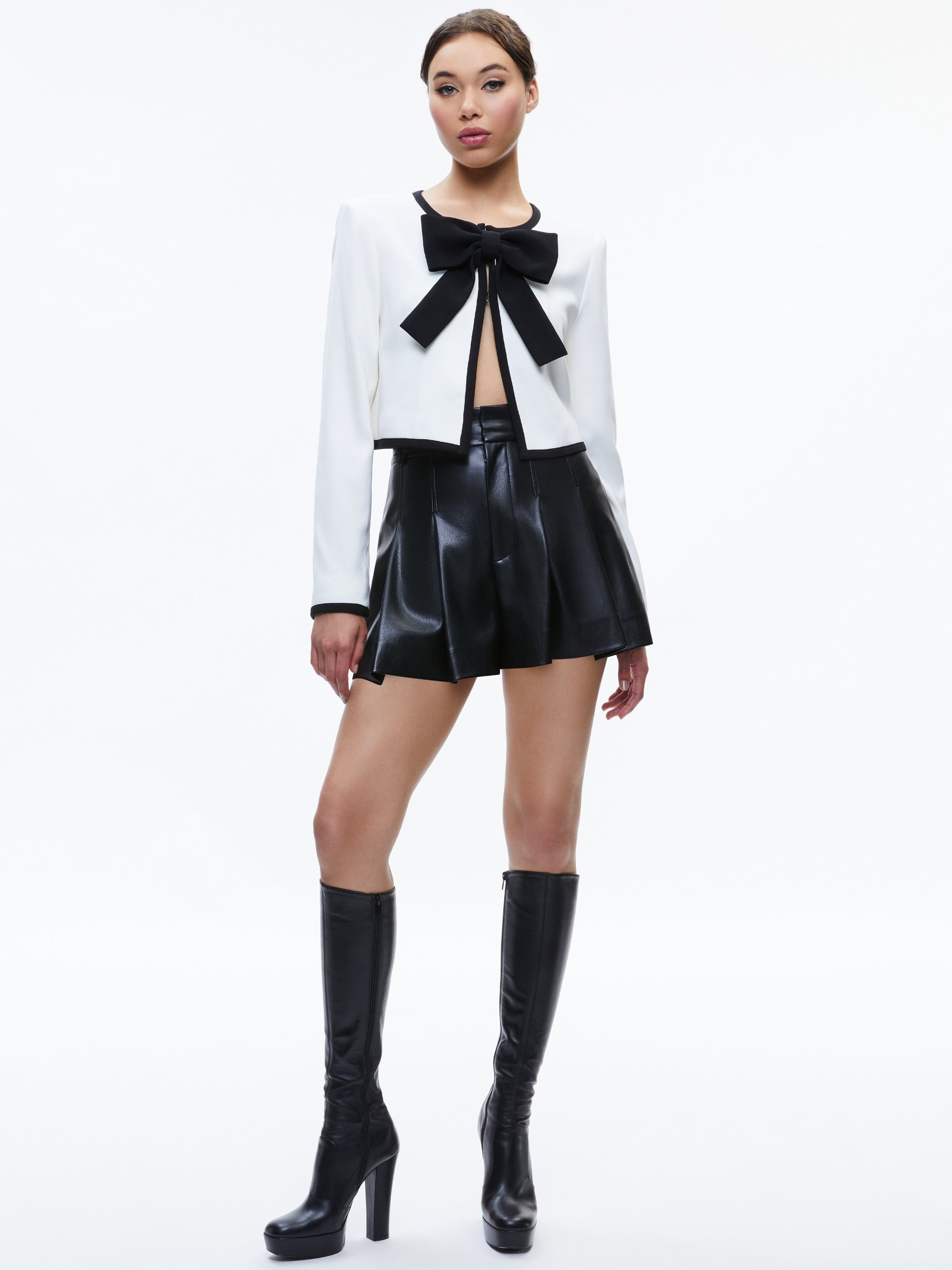KIDMAN BOW FRONT CROPPED JACKET - 3