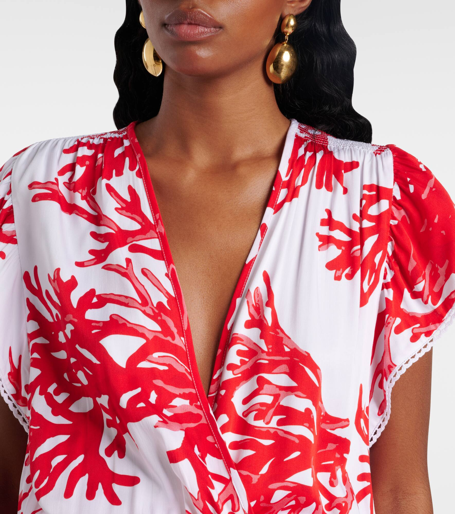 Jess printed tiered minidress - 4